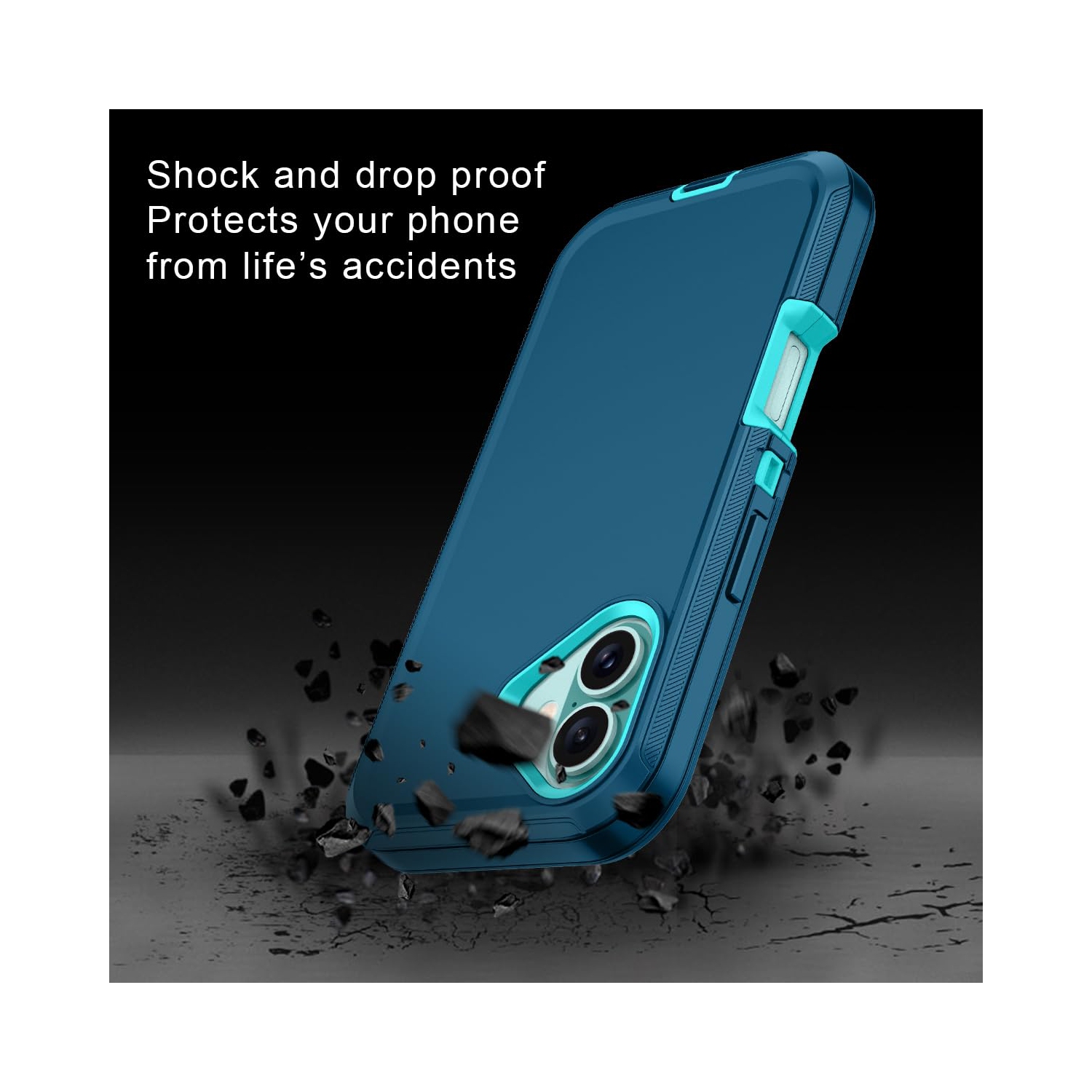 Étui antichoc pour iPhone 16 Plus 3 couches Protection complète sans protecteur d'écran Étui robuste robuste pour iPhone 16 Plus d'Apple de