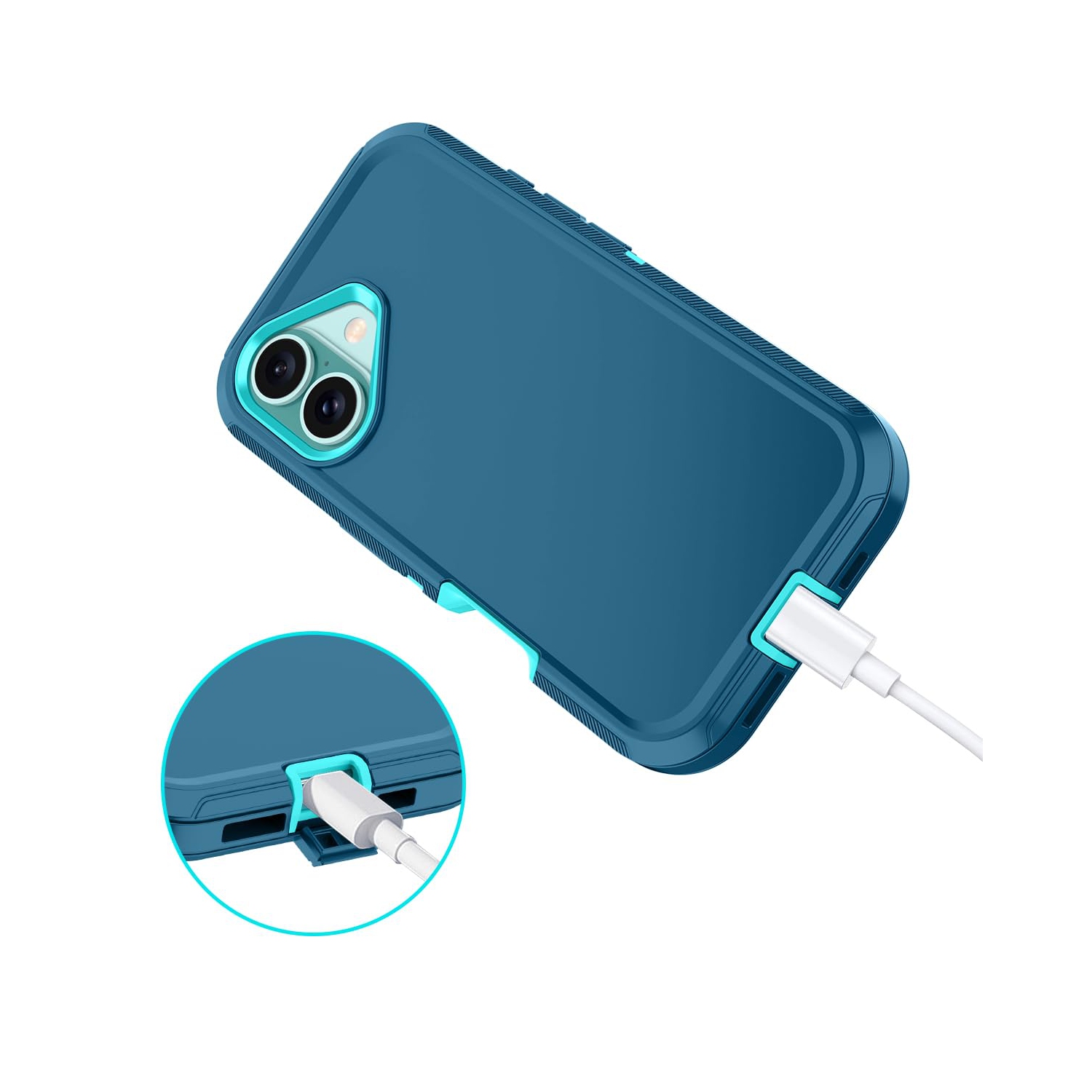 Étui antichoc pour iPhone 16 Plus 3 couches Protection complète sans protecteur d'écran Étui robuste robuste pour iPhone 16 Plus d'Apple de