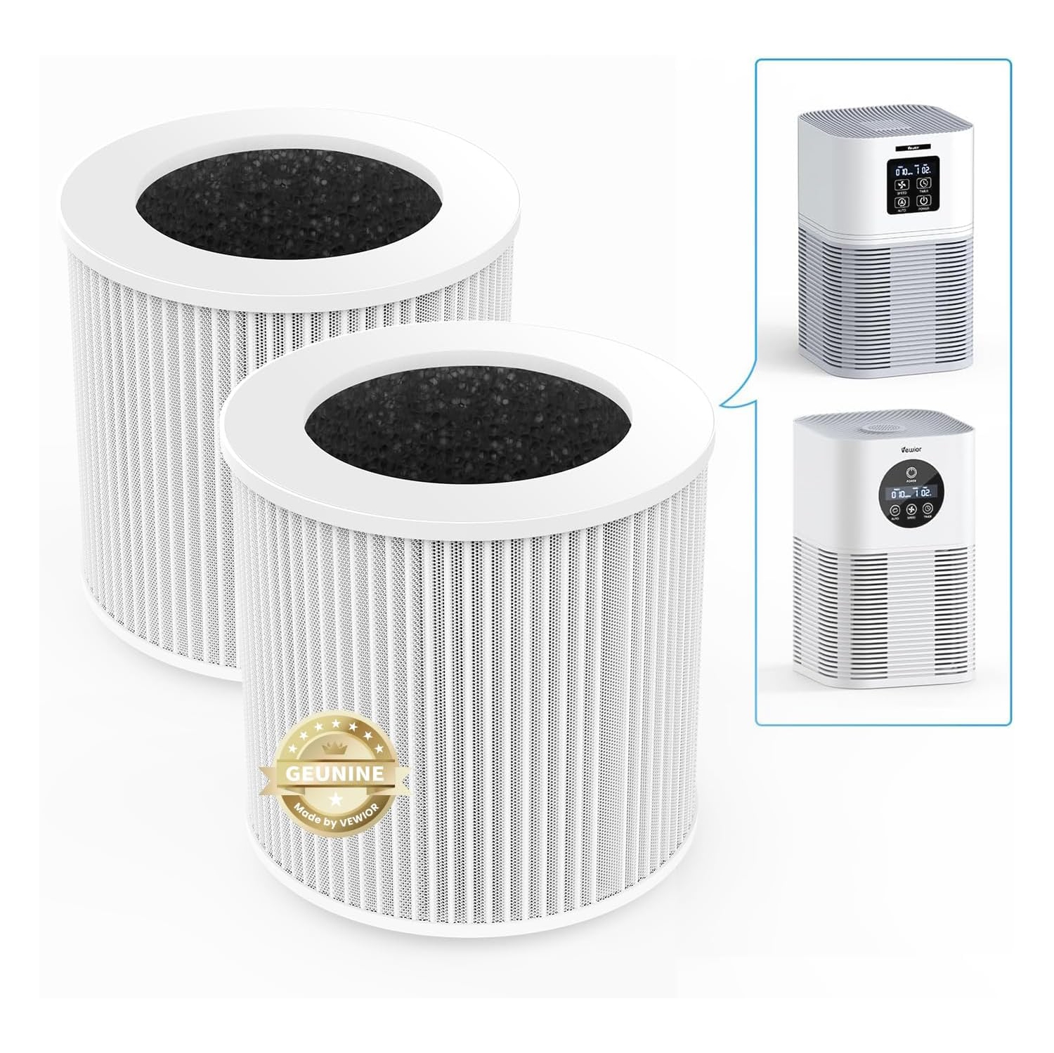 VEWIOR Air Purifier A1 Replacement Filter, H13 True HEPA Air Cleaner Filter