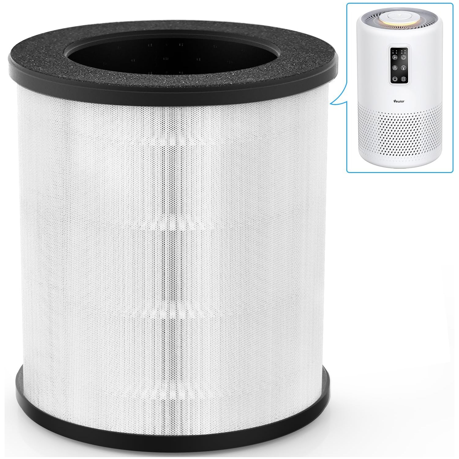 VEWIOR Air Purifier A2N Replacement Filter, H13 True HEPA Air Cleaner Filter, 1 Pack