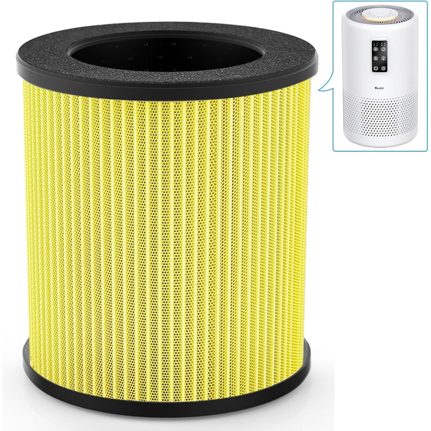 VEWIOR Air Filter for Pet Dander, Pet Odor, Pet Fur, Pet Hair, B-D02U Replacement Filter, H13 True HEPA Air Cleaner Filter, Pet Filter 1 Pack