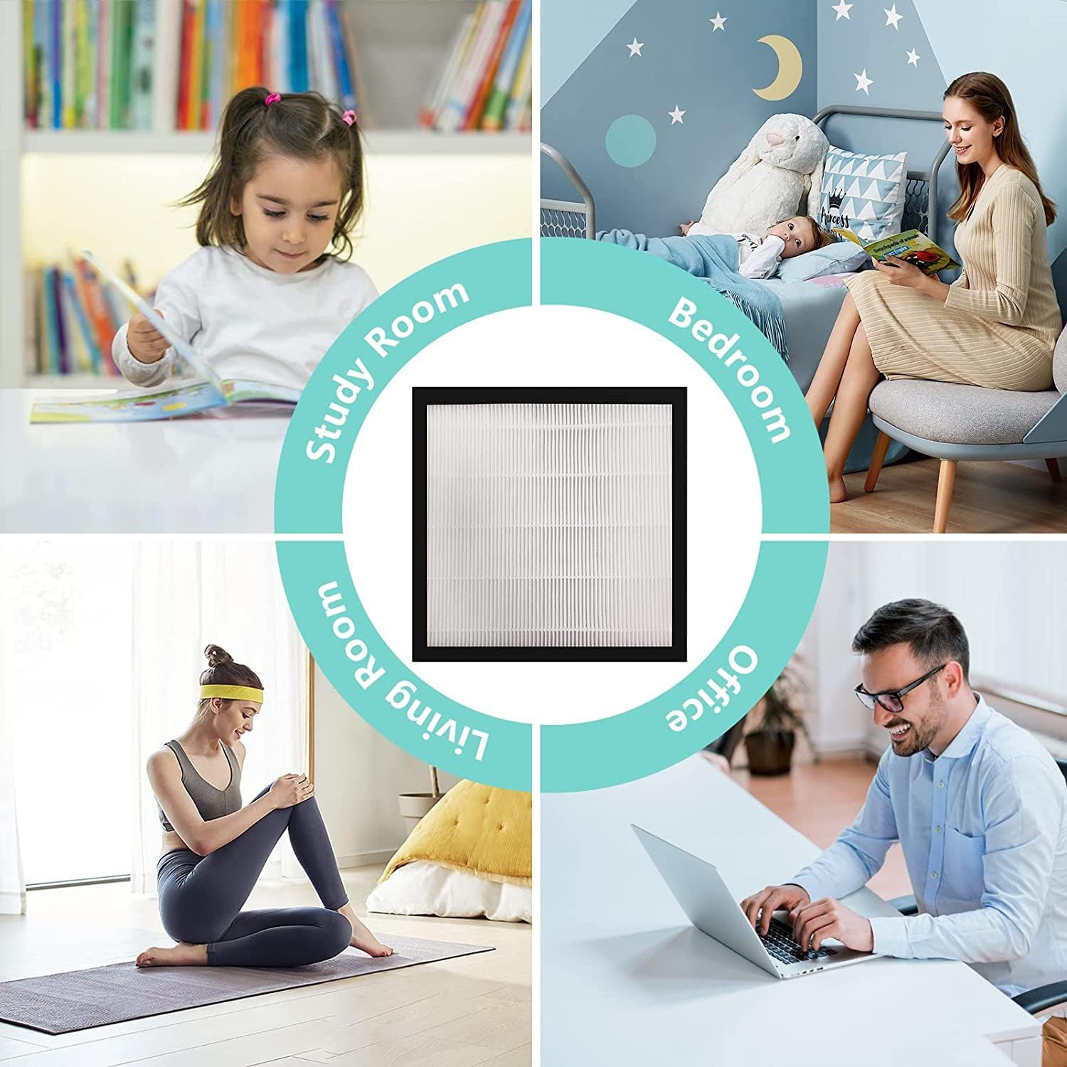 Filtre de rechange HEPA véritable VEWIOR, purificateur d'air A3 compatible, filtre HEPA véritable H13 pour purificateur d'air A3, paquet de 1