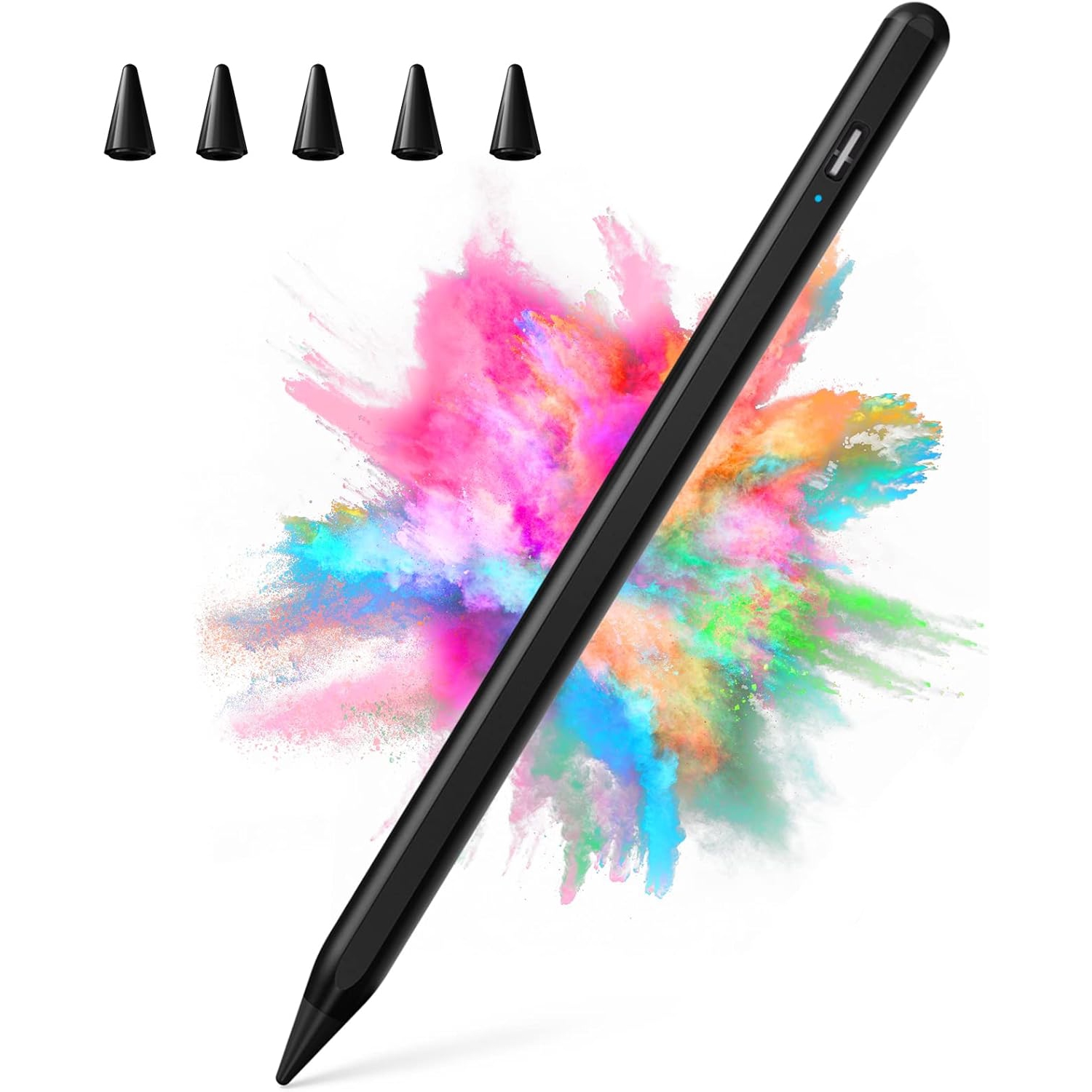 Stylus Pen for iPad, Active Pencil for Apple iPad 10th/9th/8th/7th/6th Generation, iPad Pro 11/12.9 inch, iPad Air 5th/4th/3th Gen, Black