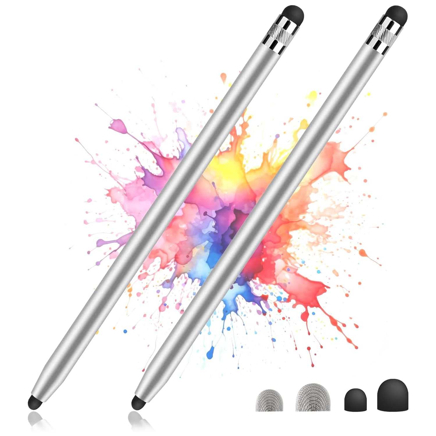 2 Pack Stylus Pens for Touch Screens, Sensitivity Precision Capacitive Stylus Pen for iPad iPhone Samsung Tablets all Universal Touchscreen Devices,