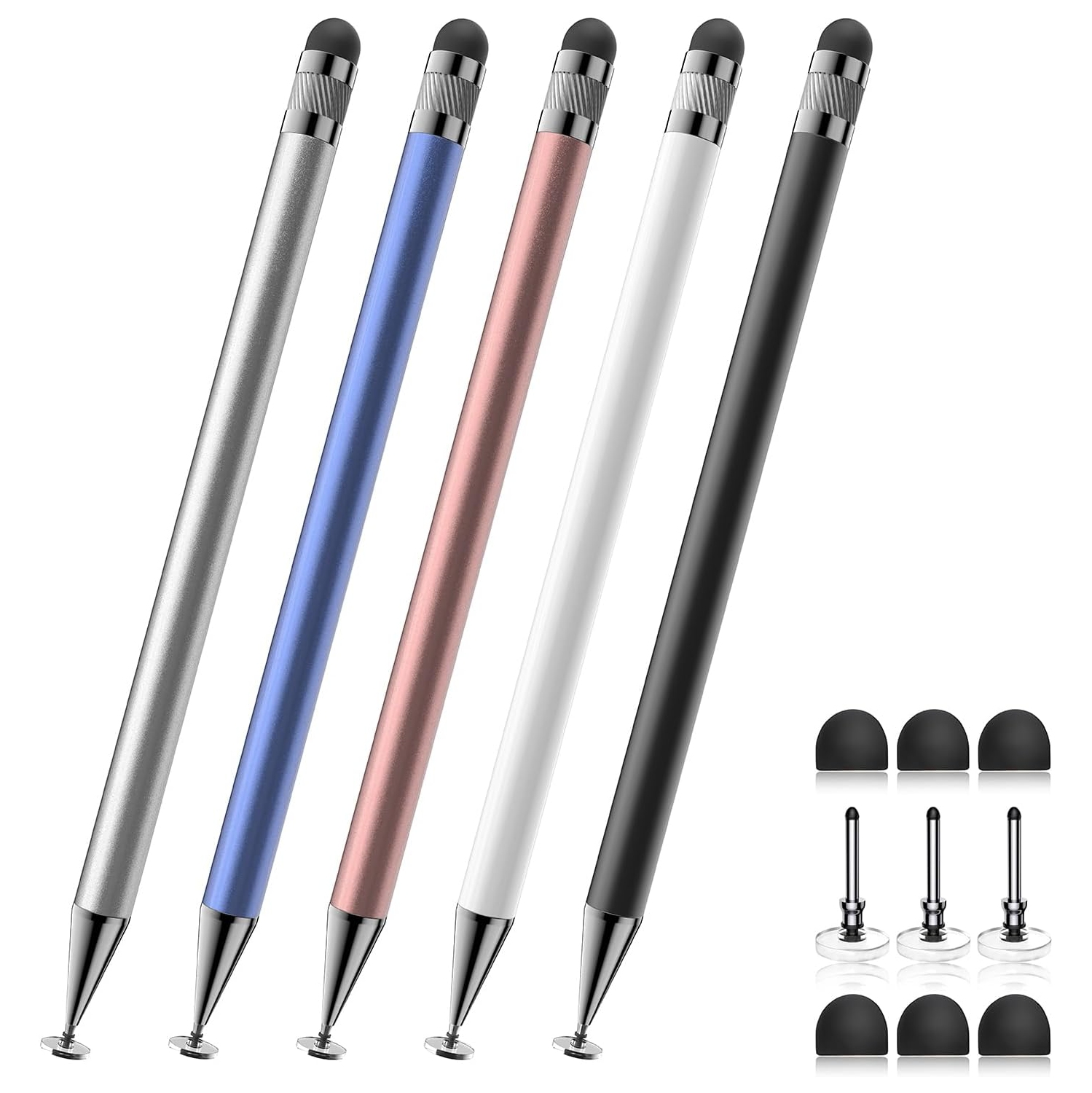5 Pcs Stylus Pen for Touch Screen, High Precision and Sensitivity for iPhone/ipad/Android Tablets, Compatible with all Touch Screens, 5 PCS