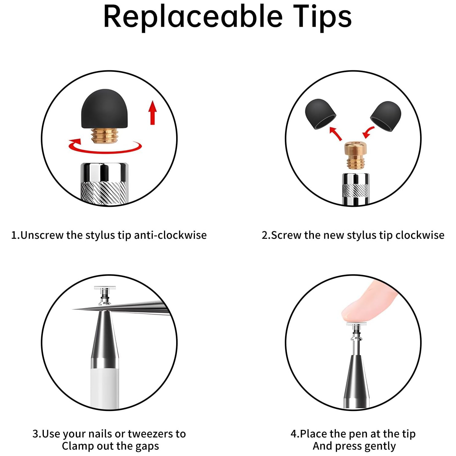 10 PC Stylet pour écran tactile, haute précision et sensibilité pour iPhone/iPad/tablettes Android, compatible avec tous les écrans tactiles