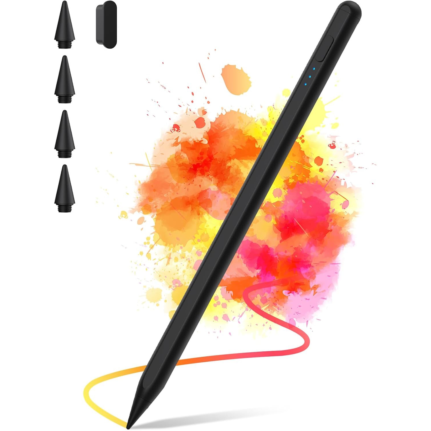 Stylet pour iPad 2018-2024, recharge rapide iPad Pencil compatible avec iPad Pro, iPad mini, iPad Air, iPad, iPad, noir d'Apple