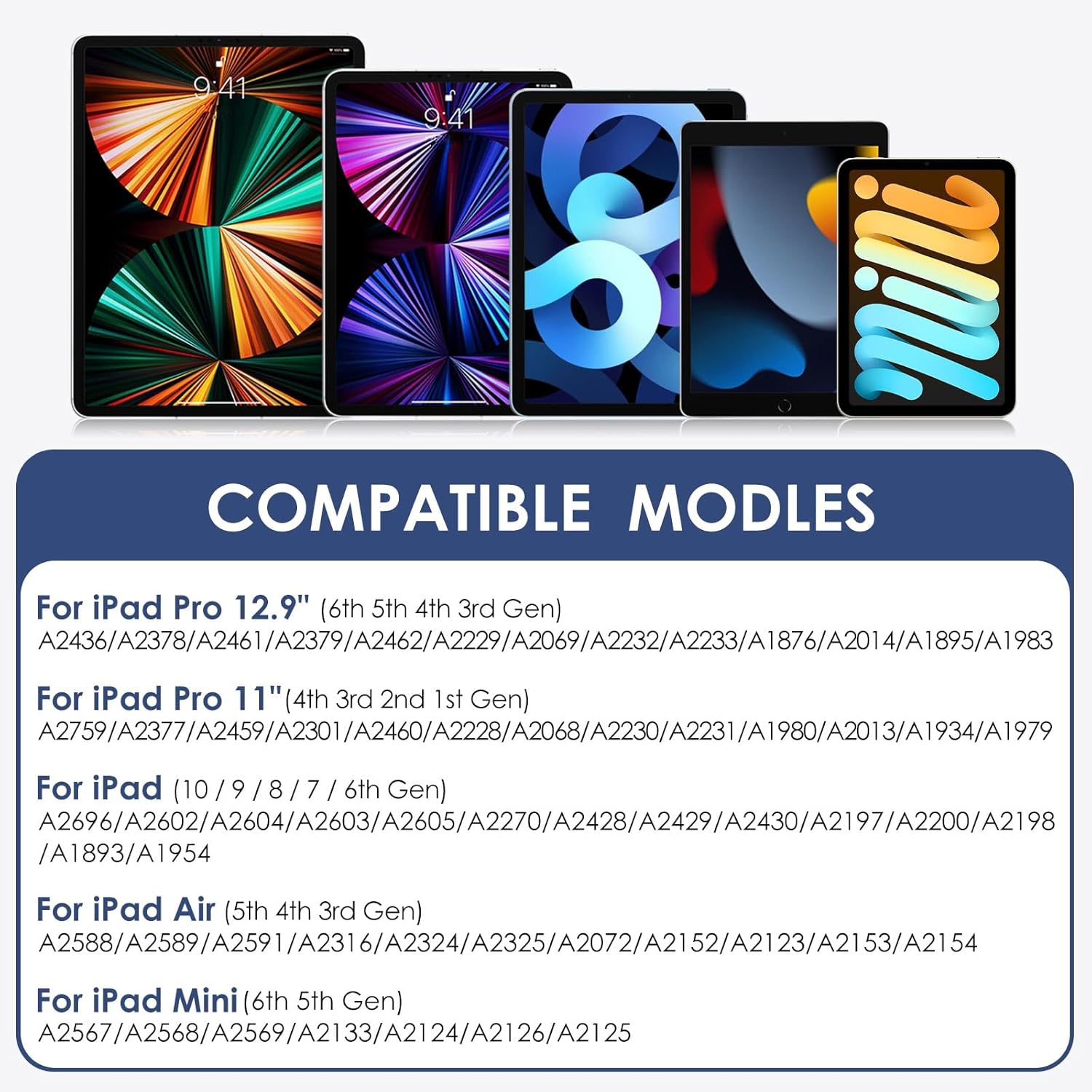 Stylet pour iPad 2018-2024, recharge rapide iPad Pencil compatible avec iPad Pro, iPad mini, iPad Air, iPad, iPad, noir d'Apple