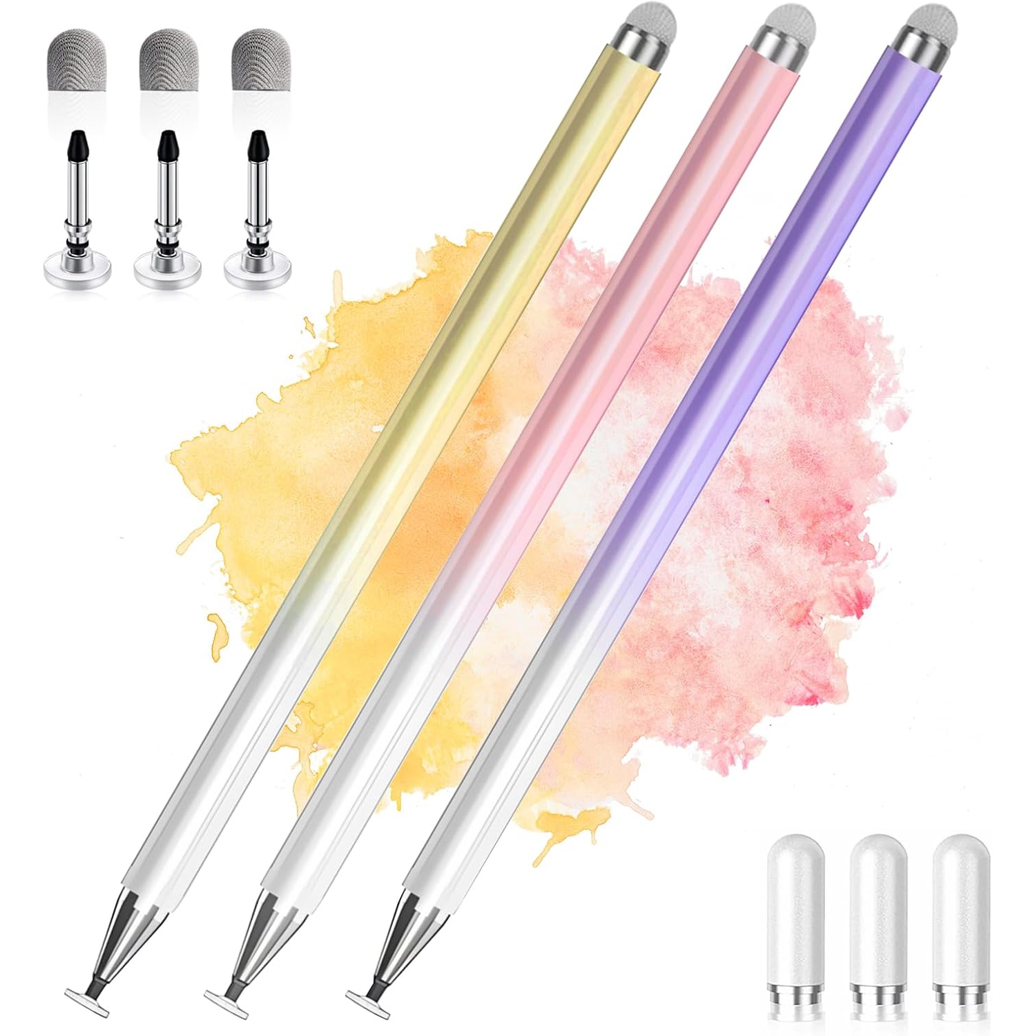 High Precision Universal Stylus Pens for Touch Screens, Stylus Pen for iPad Compatible with Apple, iPhone, iPad, Android, Microsoft Tablets, Pink,