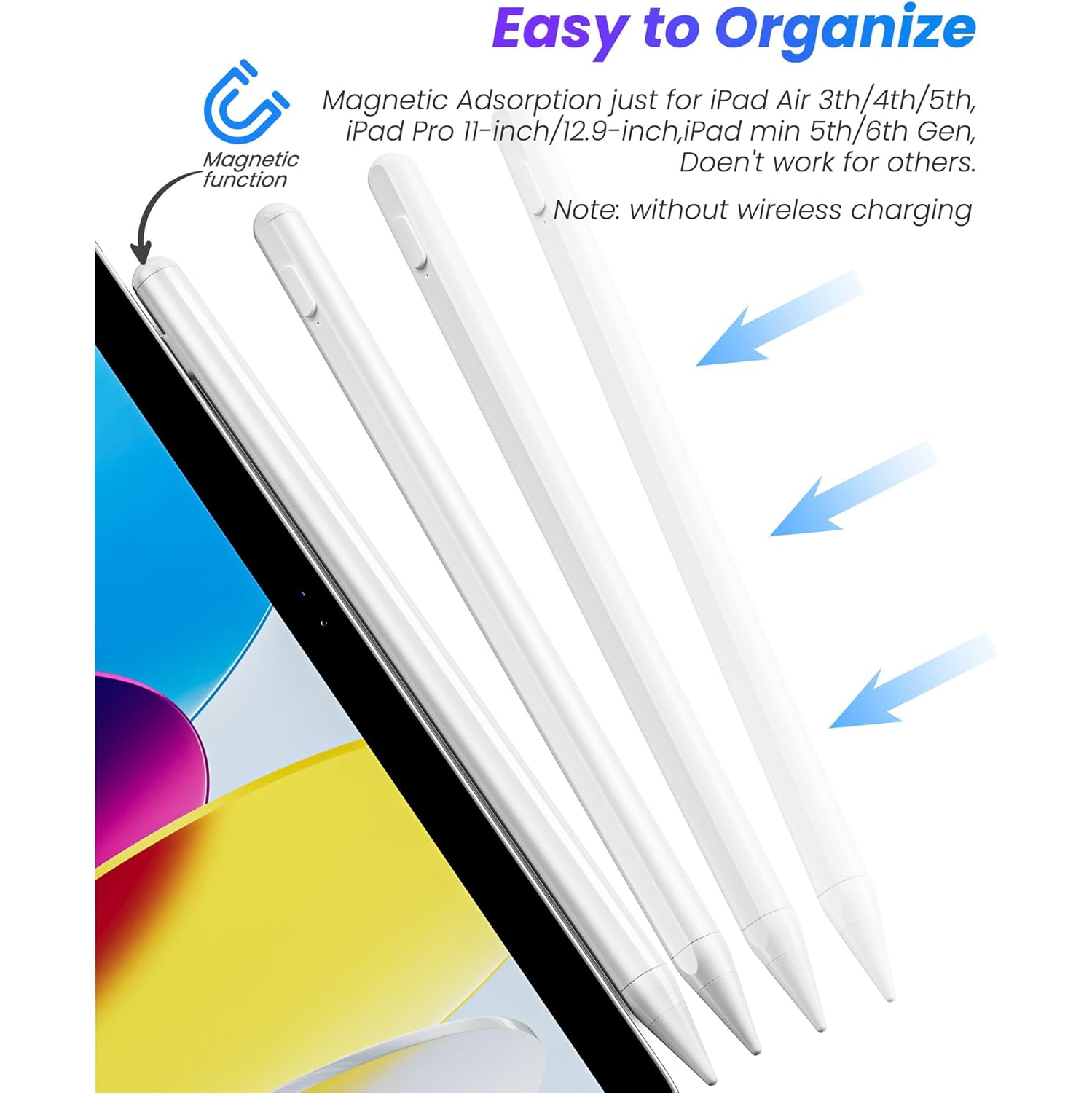 Stylus Pen for iPad, Fast Charging iPad Pencil for Apple iPad Pro, iPad Air, iPad , iPad Mini,Touch Control