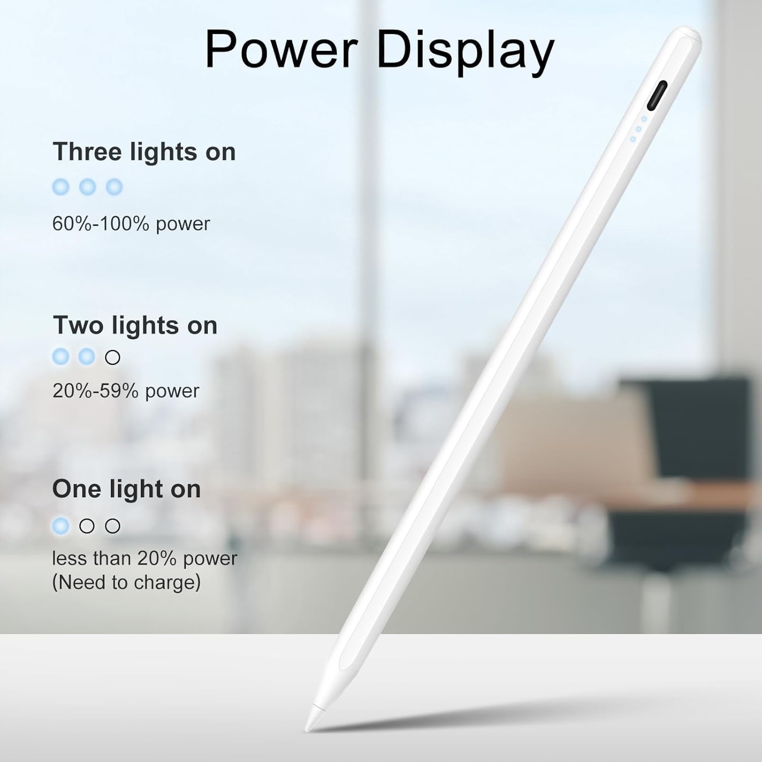 Fast Charge Stylus Pen for iPad Air, iPad Pro, iPad Mini, iPad with Palm Rejection, Tilt Sensitivity