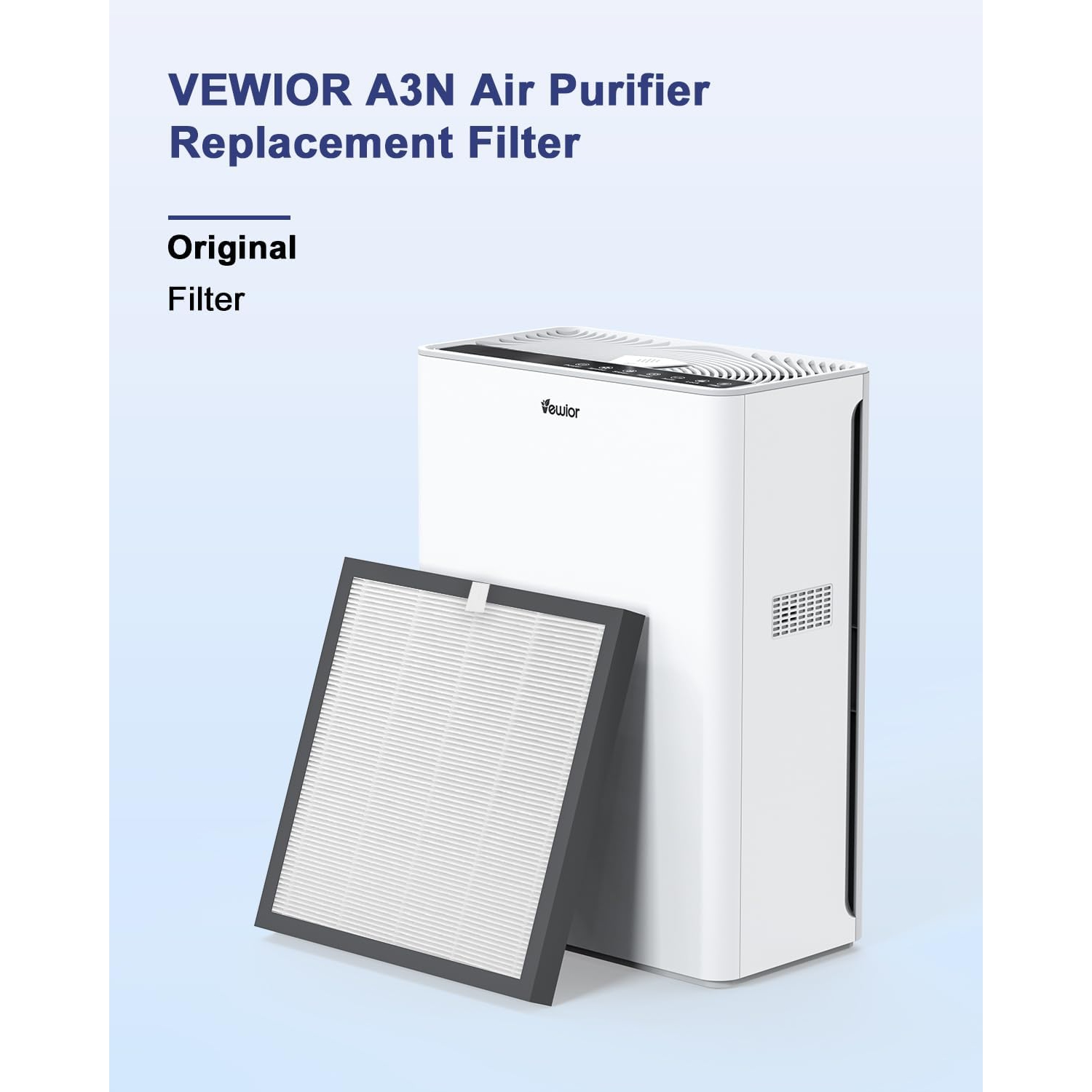 VEWIOR True HEPA Replacement Filter, Compatible A3 Air Purifier, H13 True HEPA Filter for A3 Air Cleaner