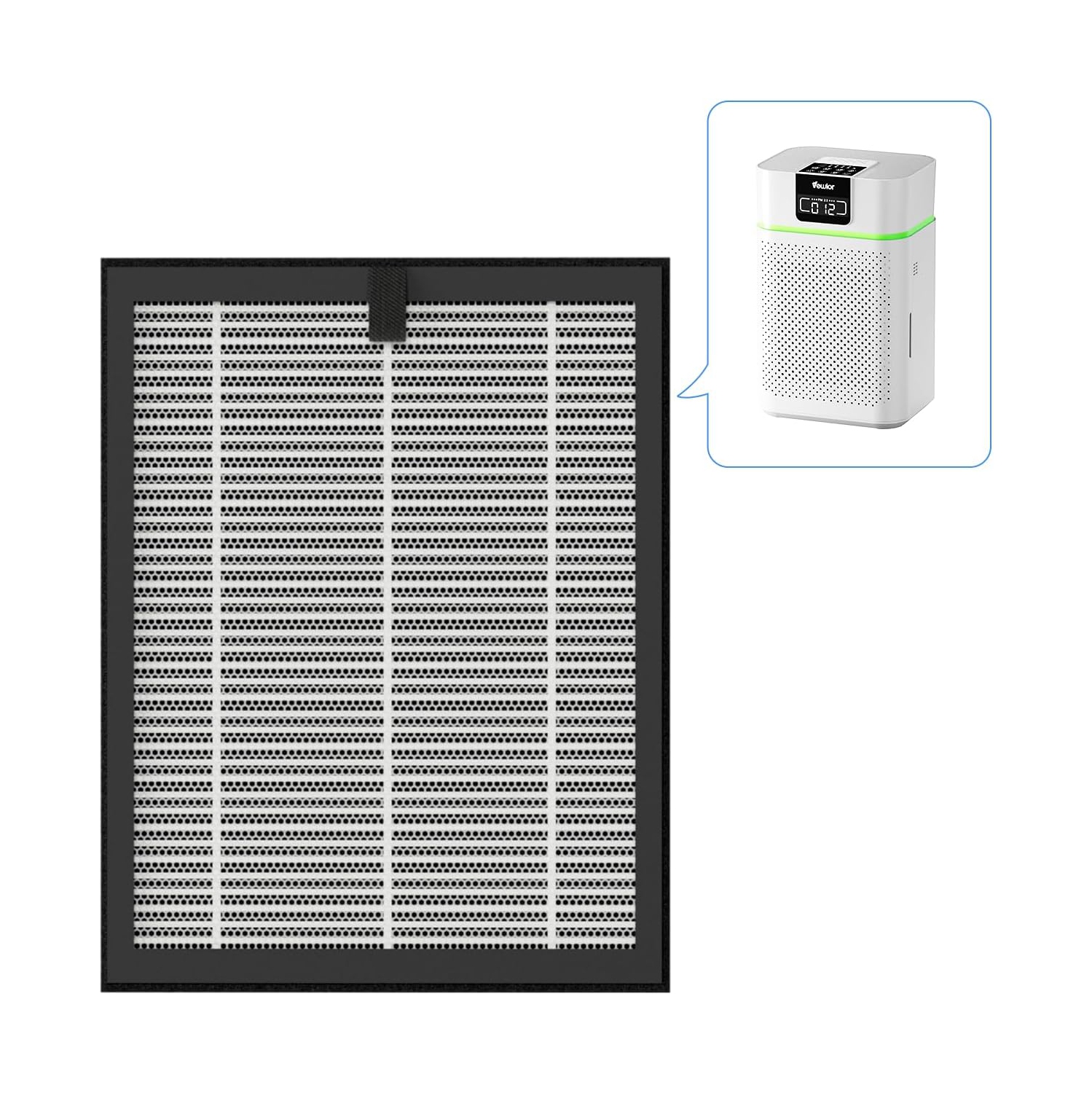 VEWIOR Air Purifier ClearAir-A5 Replacement Filter, H13 True HEPA Air Cleaner Filter, 1 Pack