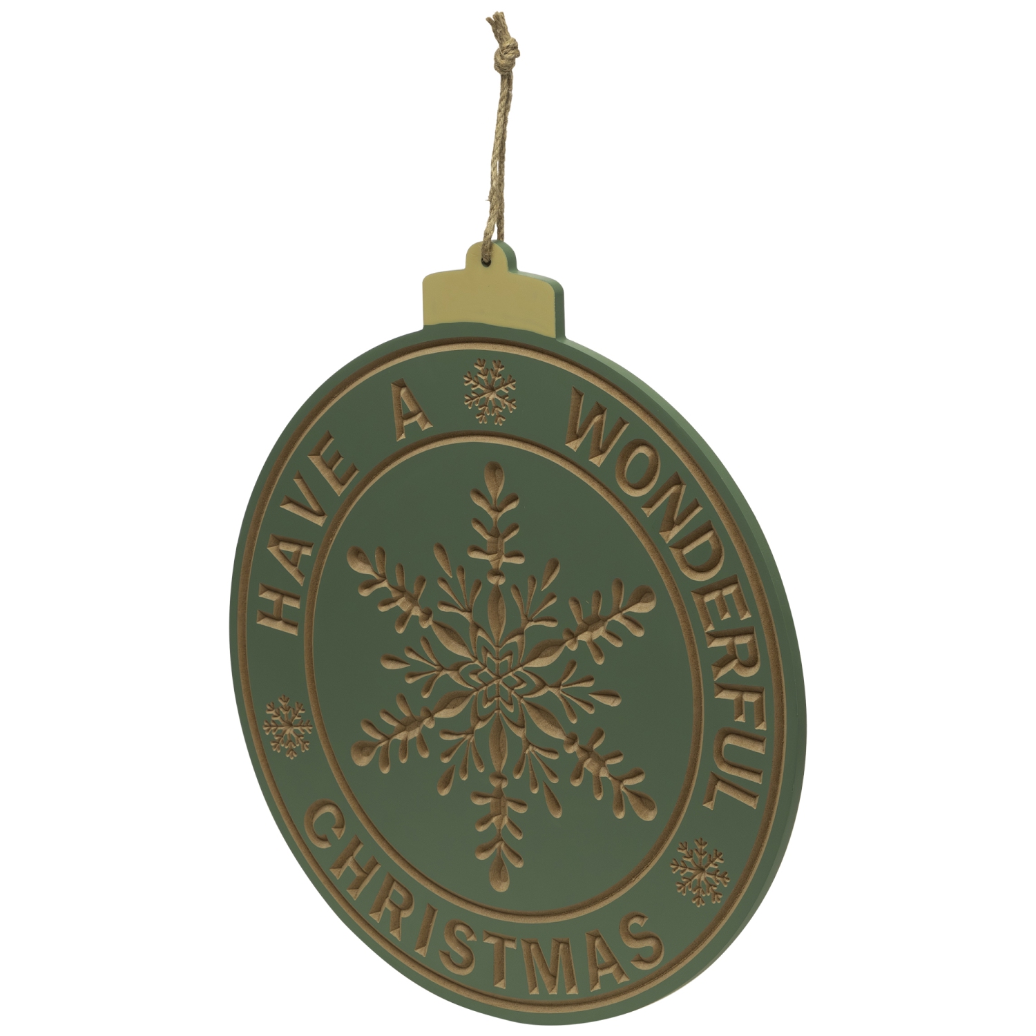 Enseigne murale ronde de Noël «&nbsp;Have a Wonderful&nbsp;», 17,5&nbsp;po