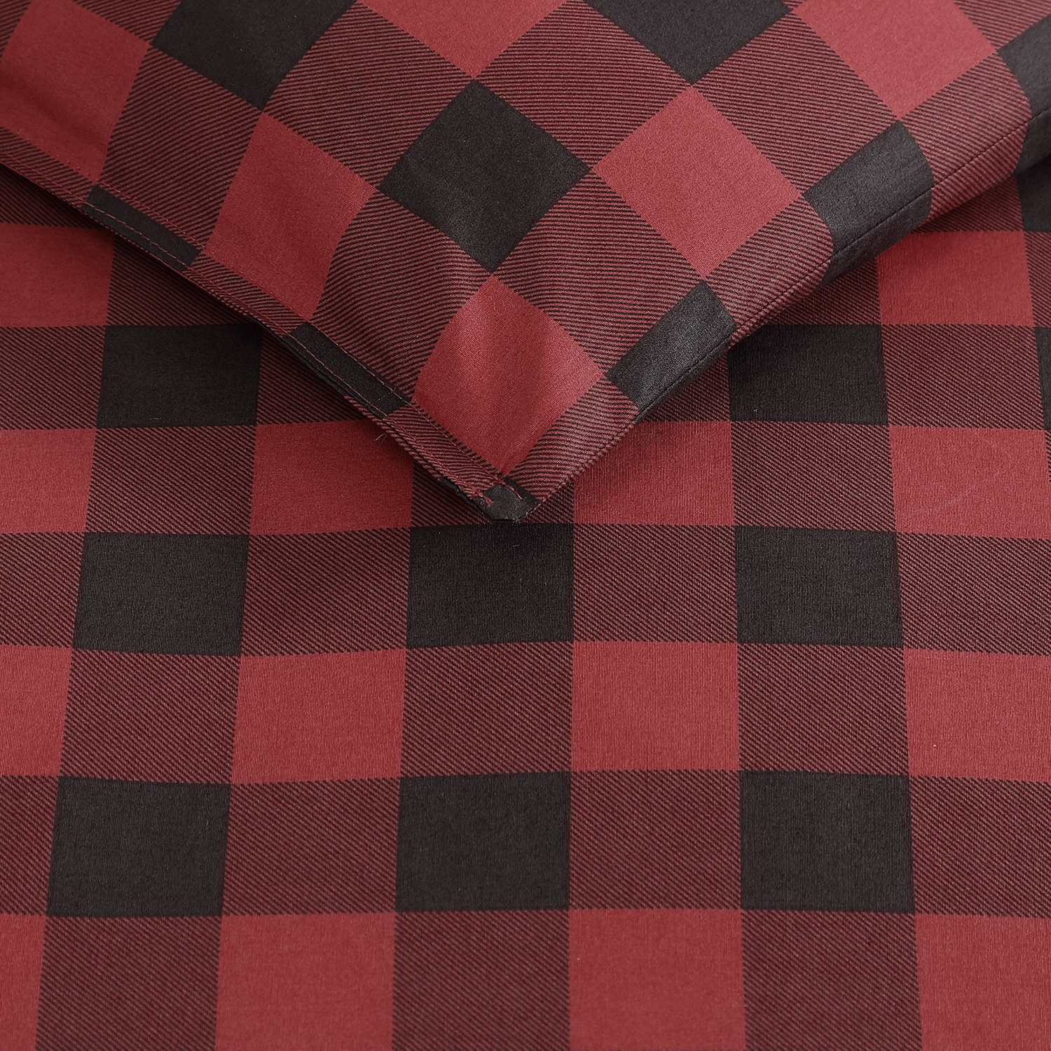 Eddie Bauer 210704 Mountain Plaid Comforter Set, Full/Queen, Scarlet Red