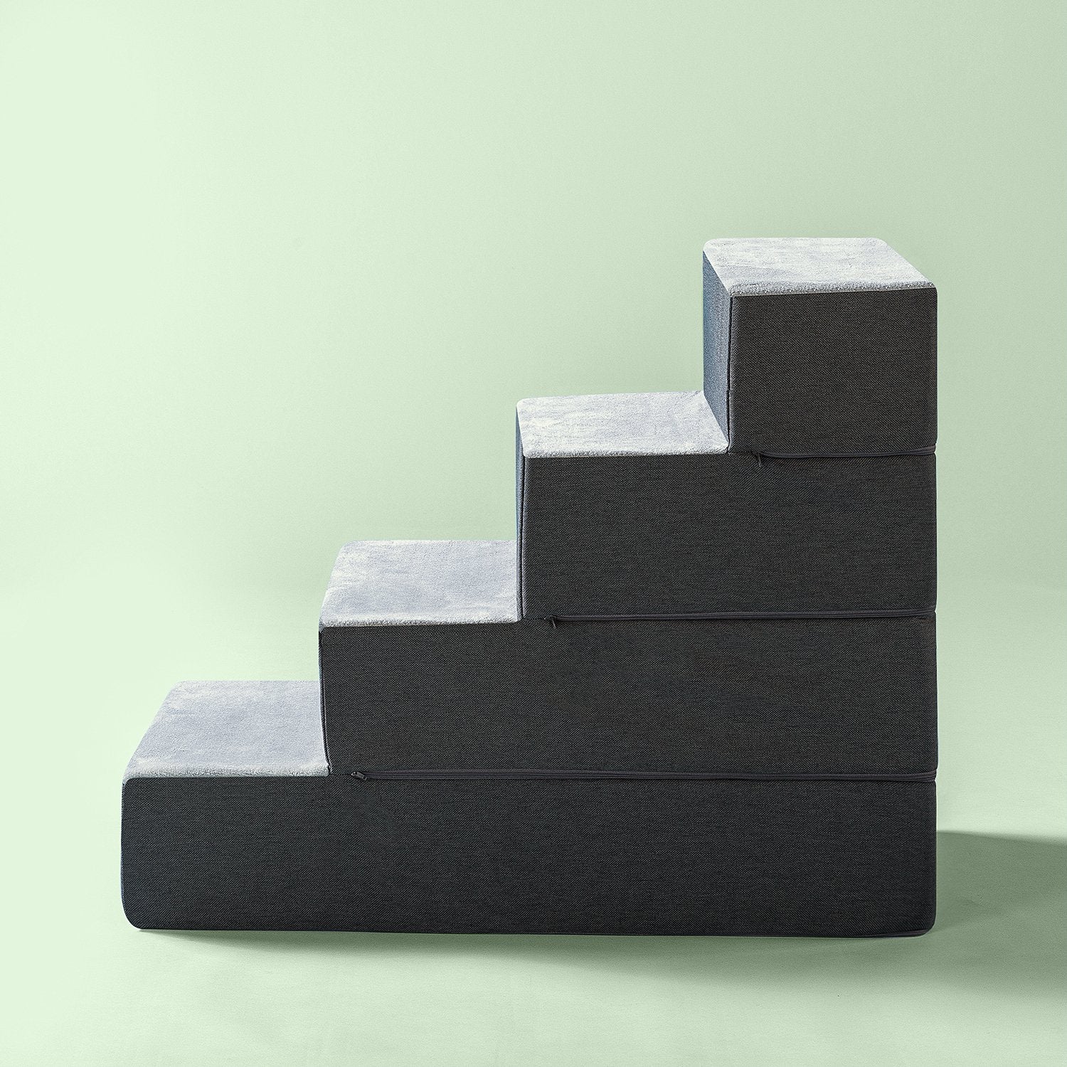 Zinus 4 Step Easy Pet Stairs/Pet Ramp/Pet Ladder/Grey, Large