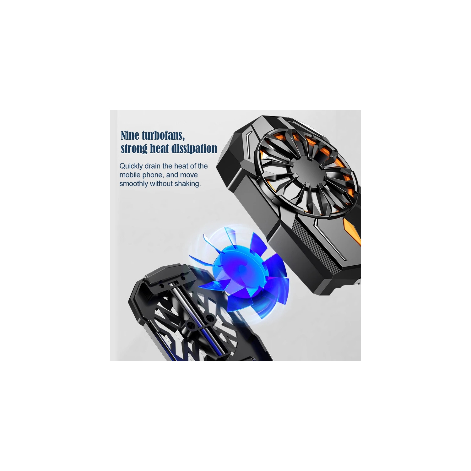 Refroidisseur de téléphone portable Radiateur de téléphone de refroidissement Plaque de refroidissement de cellulaire Gamer de Shark pour ventilateur