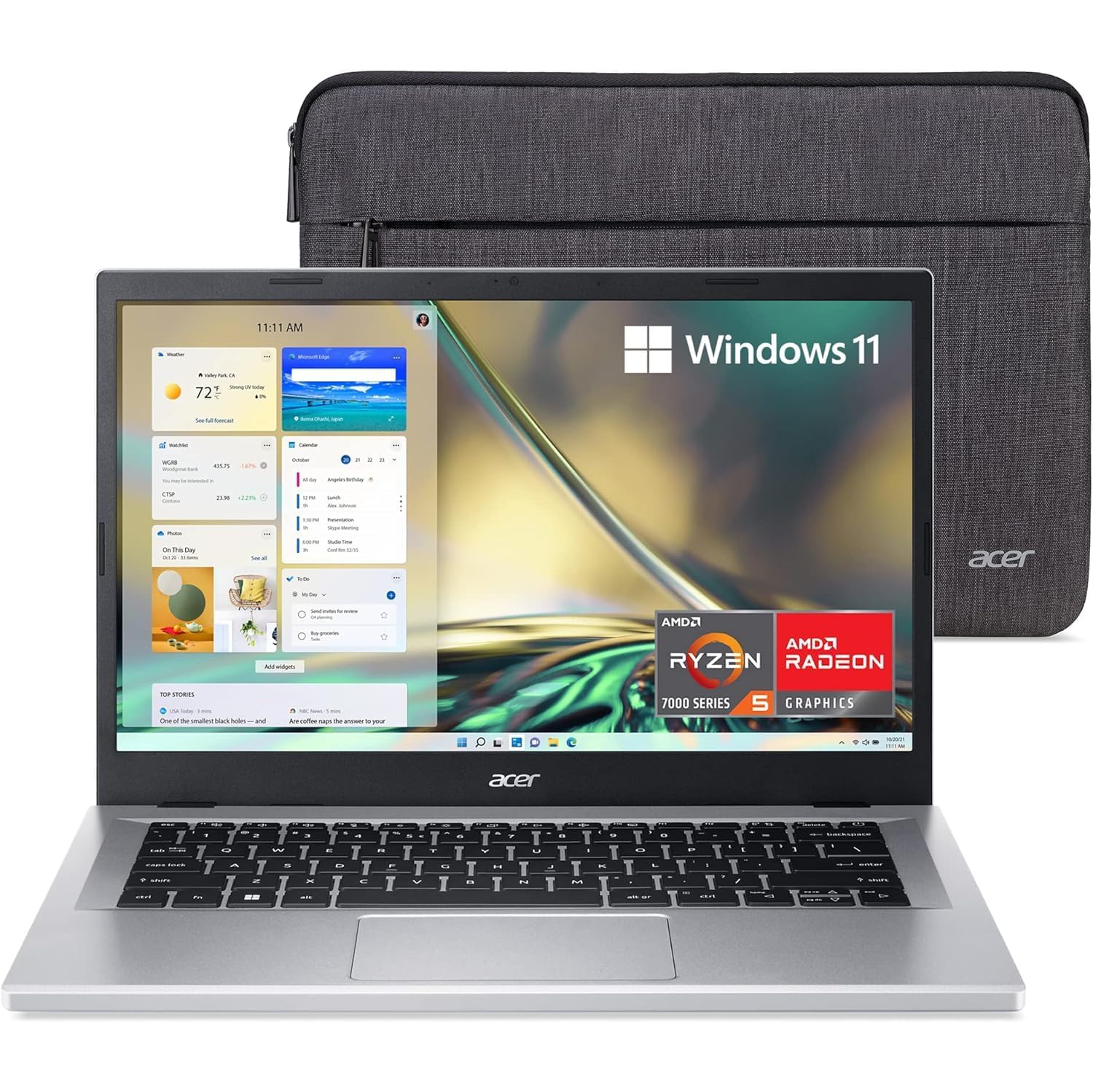 Acer Aspire 3 14 Inch Full HD Laptop AMD Ryzen 5 7520U 2.8 GHz 8GB RAM 512GB SSD Window 11 Home Refurbished Good