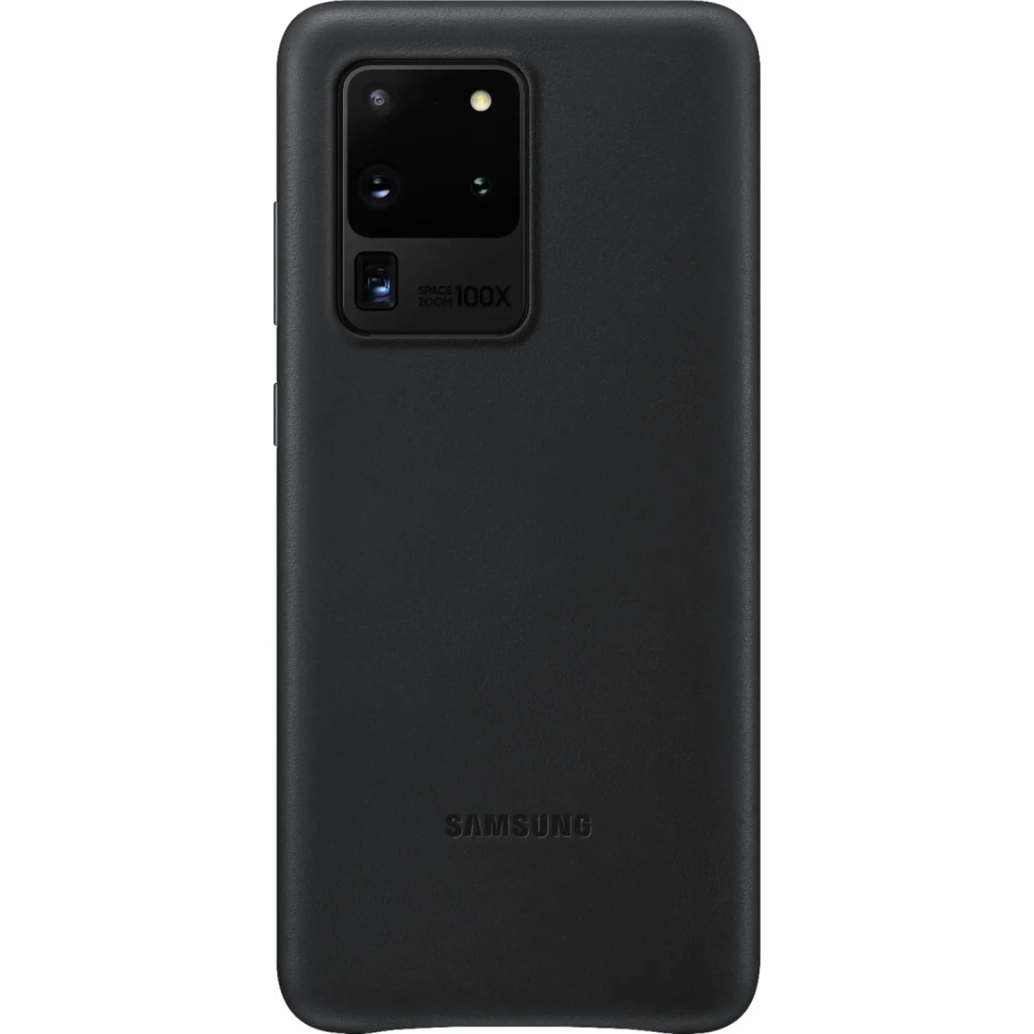 Couverture arrière en cuir pour Galaxy S20 Ultra 5G de Samsung - Noir