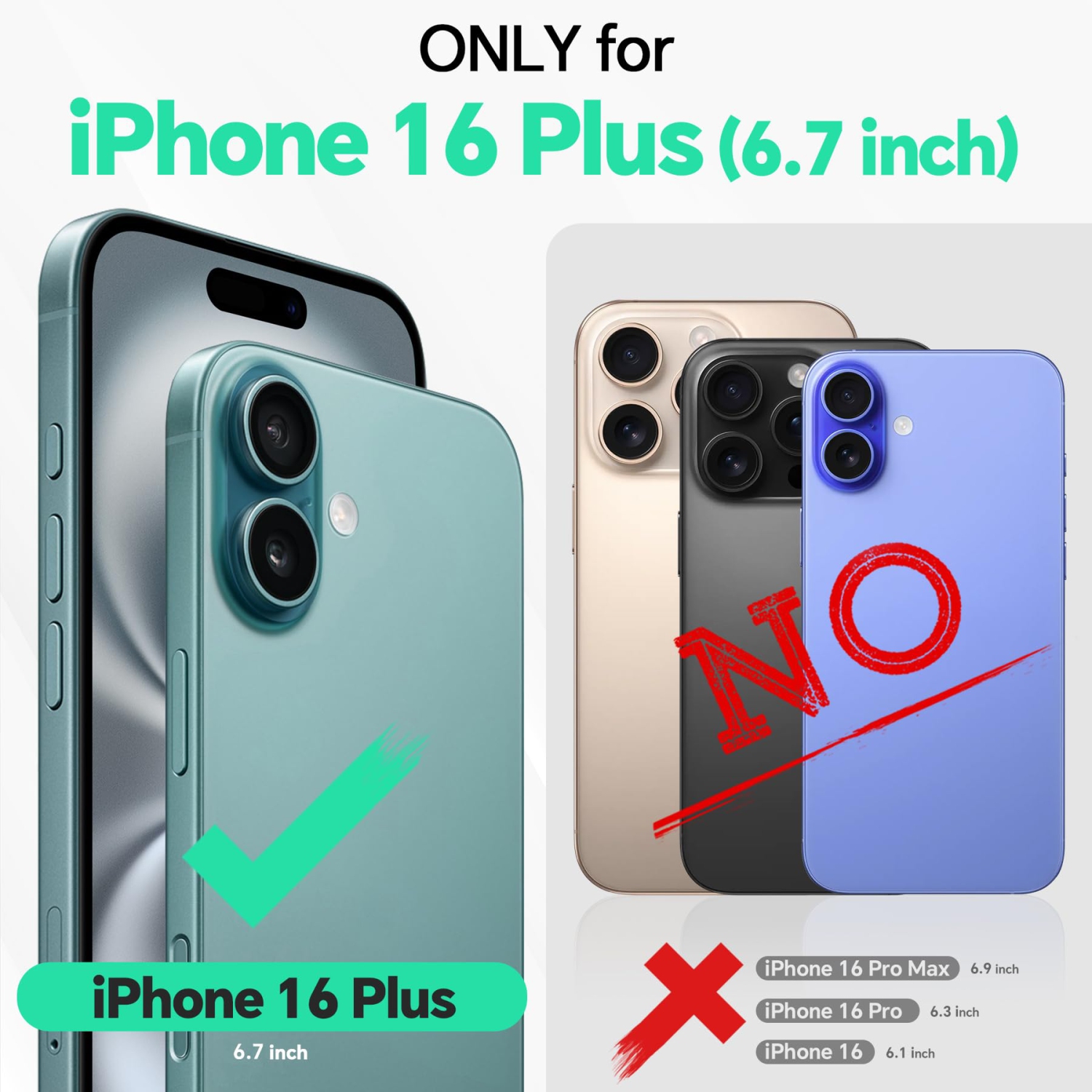 IPhone 16 Plus, blocage RFID 4 porte-cartes béquille antichoc TPU cuir PU, fermeture magnétique, rabat protecteur, compatible avec iPhone 16 Plus 5G