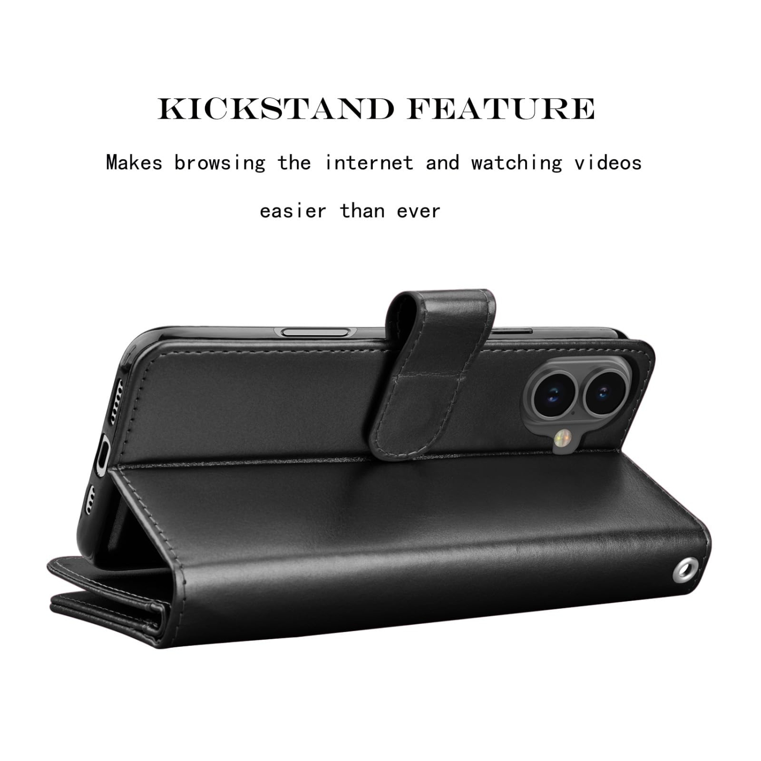 iPhone 16 Plus 6.7" 2024, for iPhone 16 Plus Case, 9 Card Slots PU Leather ID Credit Holder Folio Flip Detachable Kickstand Magnetic Phone Cover &