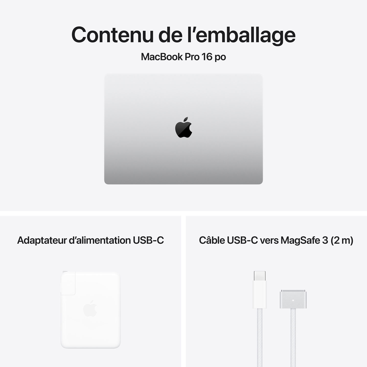 MacBook Pro de 16,2 po d'Apple - Argenté (M4 Max d'Apple/RAM 48 Go/SSD 1 To) - Français