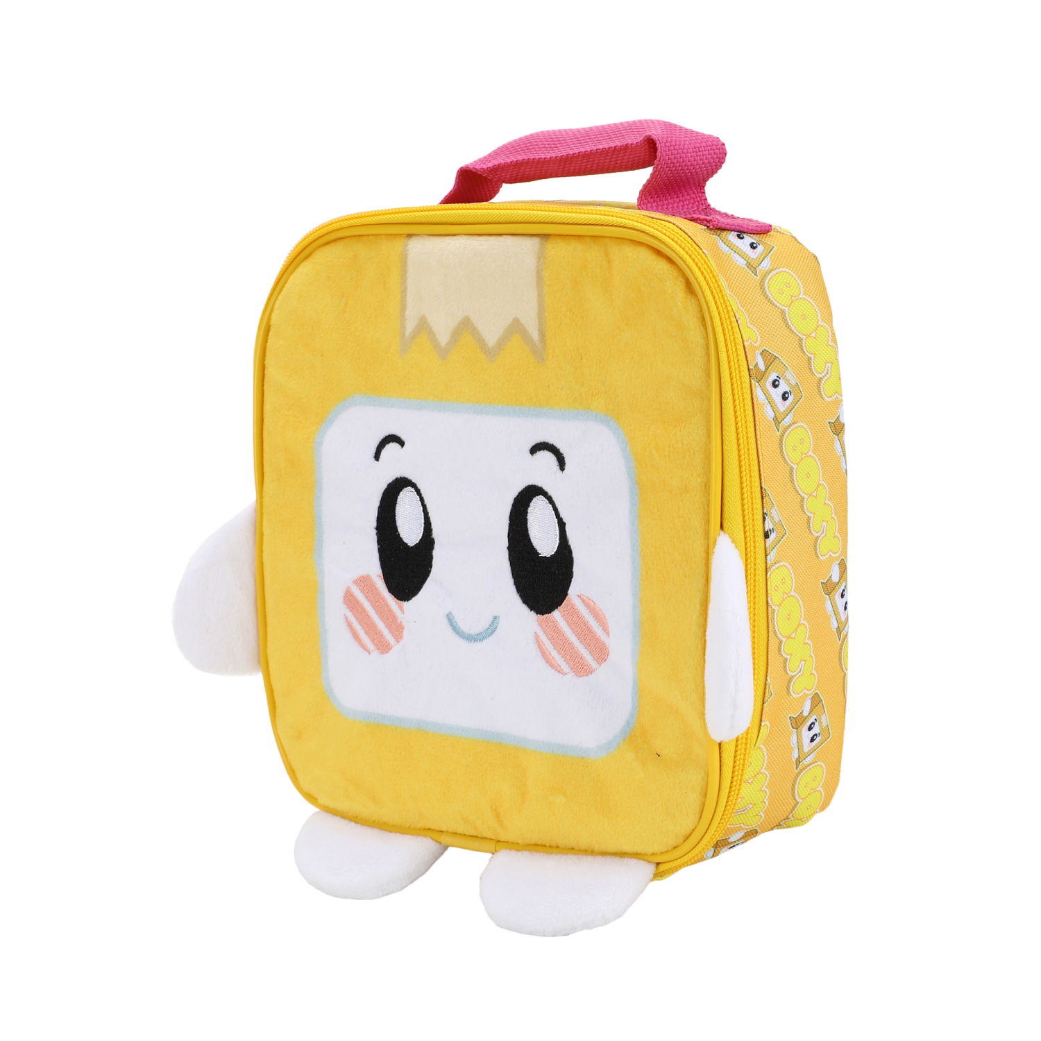 LankyBox Fuzzy Face 3-D Ears Kids Lunch Bag