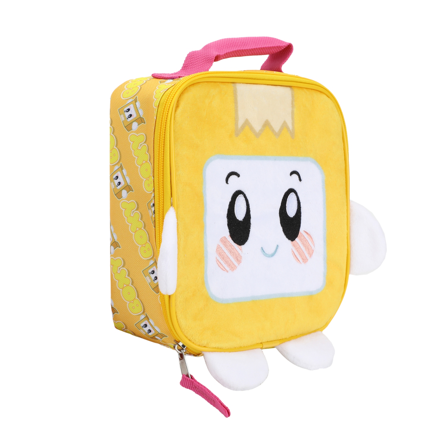 LankyBox Fuzzy Face 3-D Ears Kids Lunch Bag