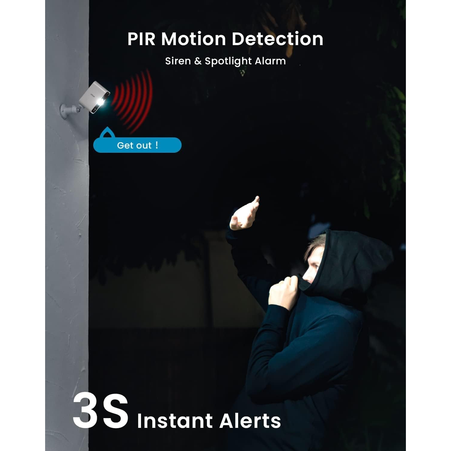 ieGeek Security Cameras Wireless Outdoor - Smart 2K Battery Powered WiFi Camera System, Indoor Video Cam with Color Night Vision, 2 Way Audio, Motion