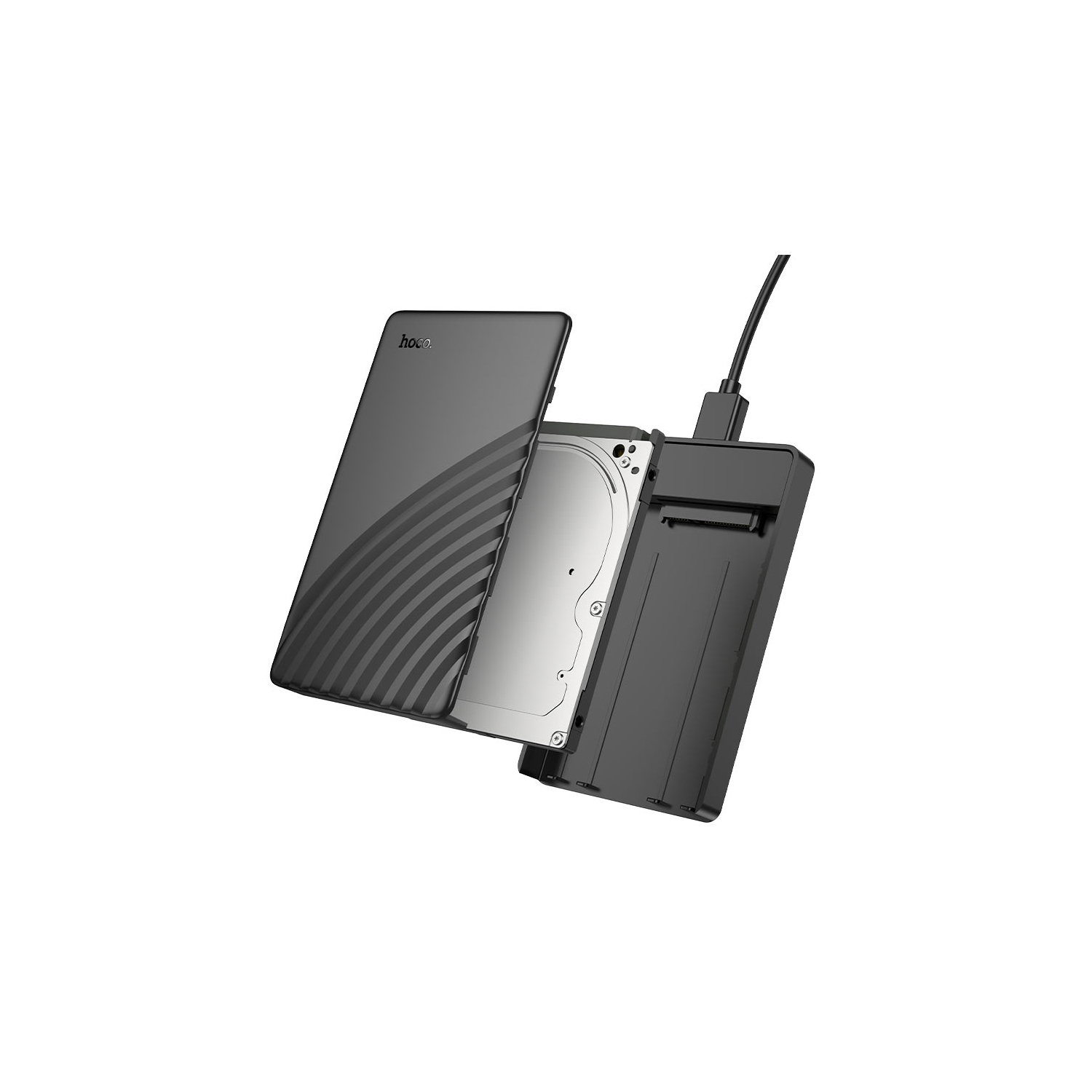 Boîtier de disque dur «&nbsp;HB46&nbsp;» 2.5&nbsp;pouces SATA USB-A3.0 Boîtier de disque dur SATA Disque SSD Boîtier de disque dur externe pour PC