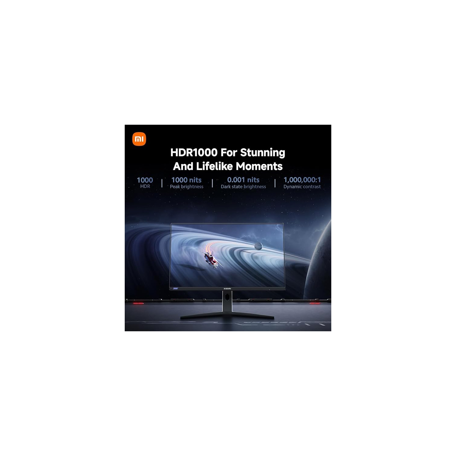 Xiaomi Mini-LED Gaming Monitor G Pro 27 inch HDR 1000 2K QHD 2560x1440, Fast IPS, 180Hz 1ms, 99% DCI-P3, AMD Freesync, Adjustable Angle, 2× HDMI 2.0,