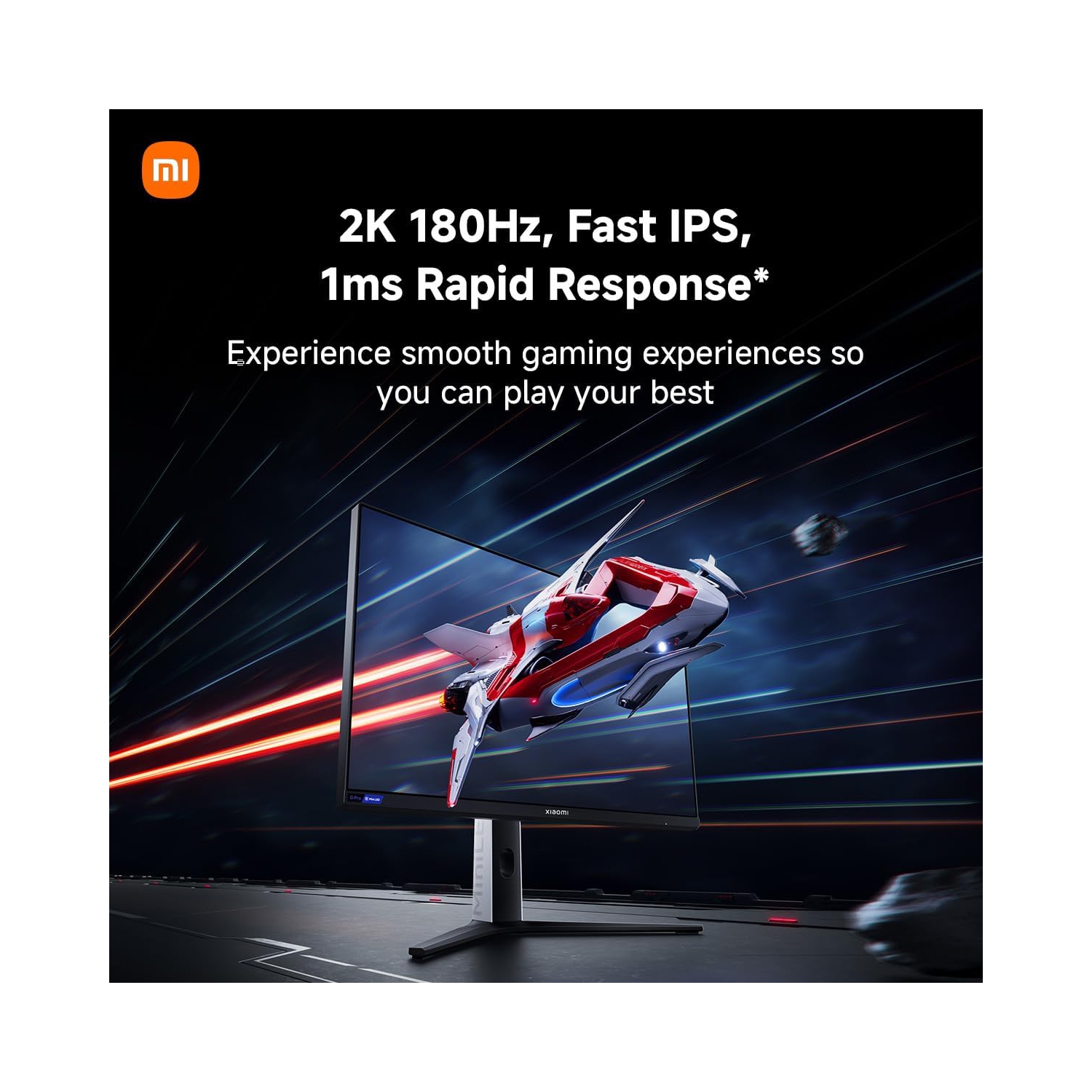 Xiaomi Mini-LED Gaming Monitor G Pro 27 inch HDR 1000 2K QHD 2560x1440, Fast IPS, 180Hz 1ms, 99% DCI-P3, AMD Freesync, Adjustable Angle, 2× HDMI 2.0,