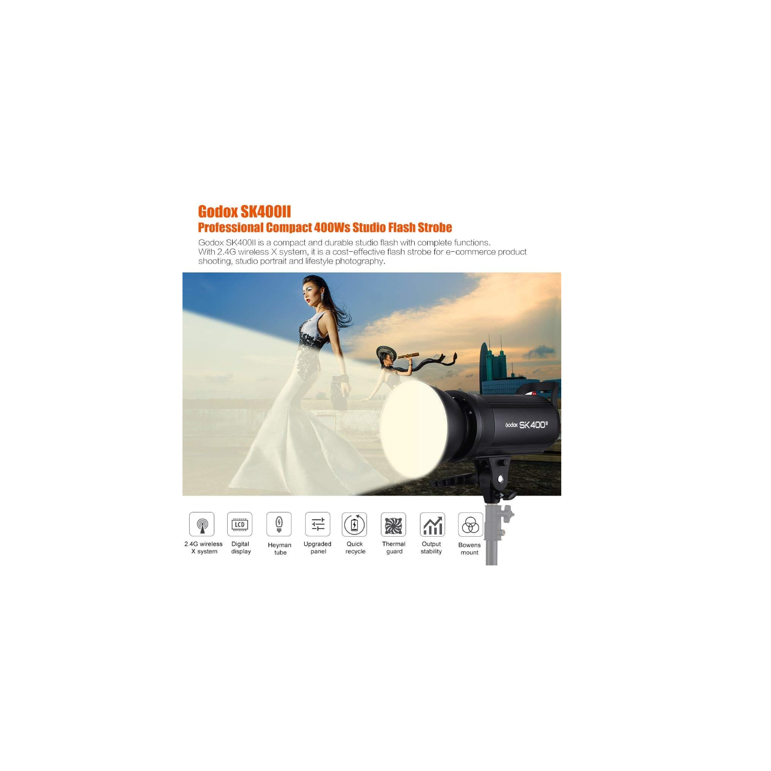 Refurbished - Godox SK400II Professional Studio Flash Strobe Light