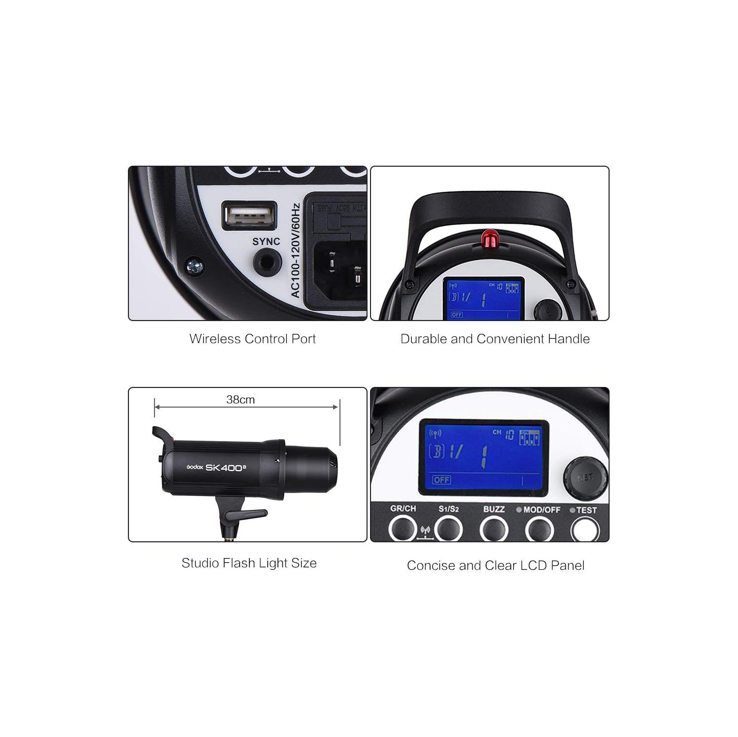 Refurbished - Godox SK400II Professional Studio Flash Strobe Light