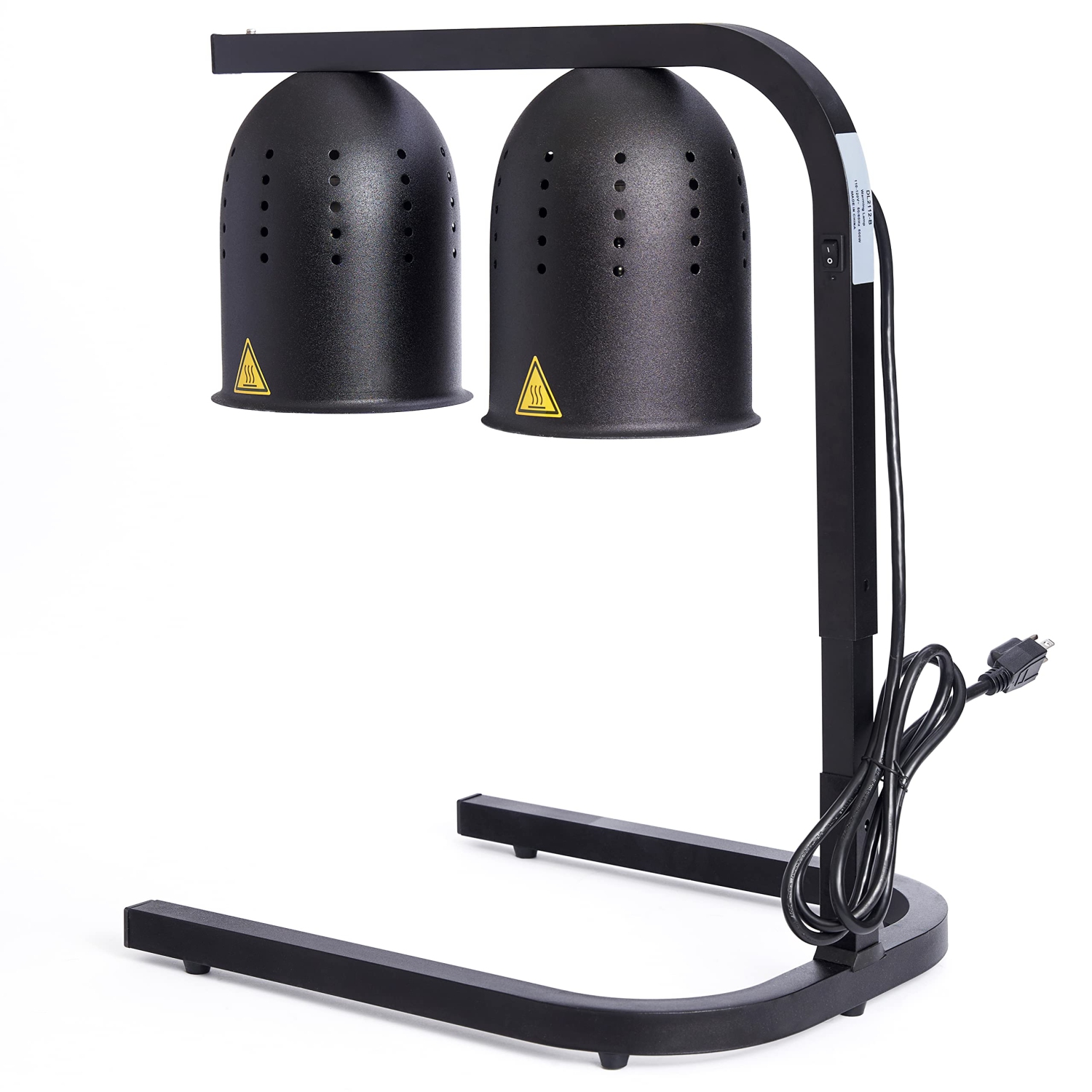 SYBO DL2112 Commercial Grade Food Heat Lamp Portable Electric Food Warmer 2-Bulb with Free-Standing, 500W, Black(Black)