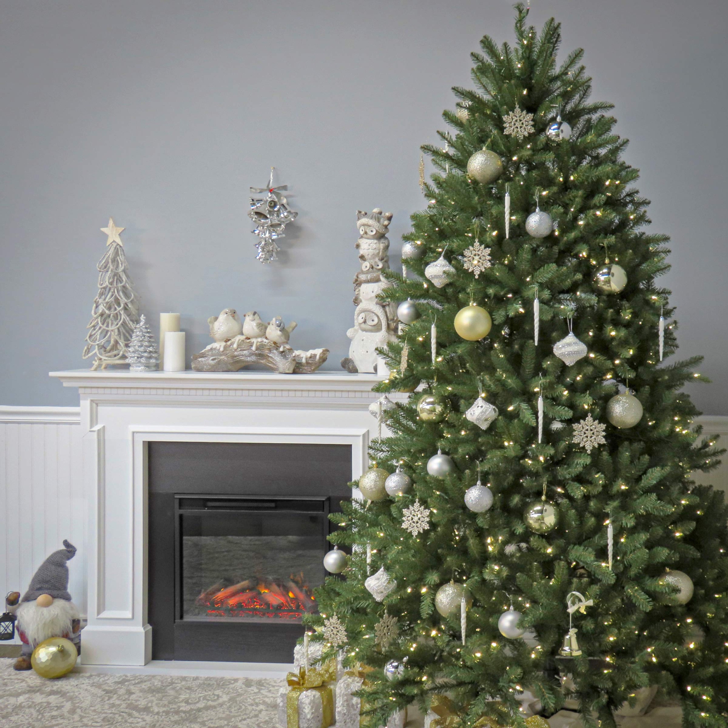National Tree Company Artificial Full Christmas Tree, Green, Dunhill Fir, Includes Stand, 6 Feet,(DUH-60)