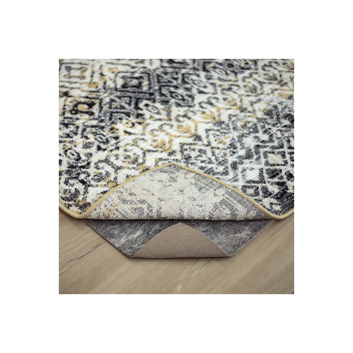 Mohawk Home Felt and Latex Non Slip Rug Pad, 1/4" Thick