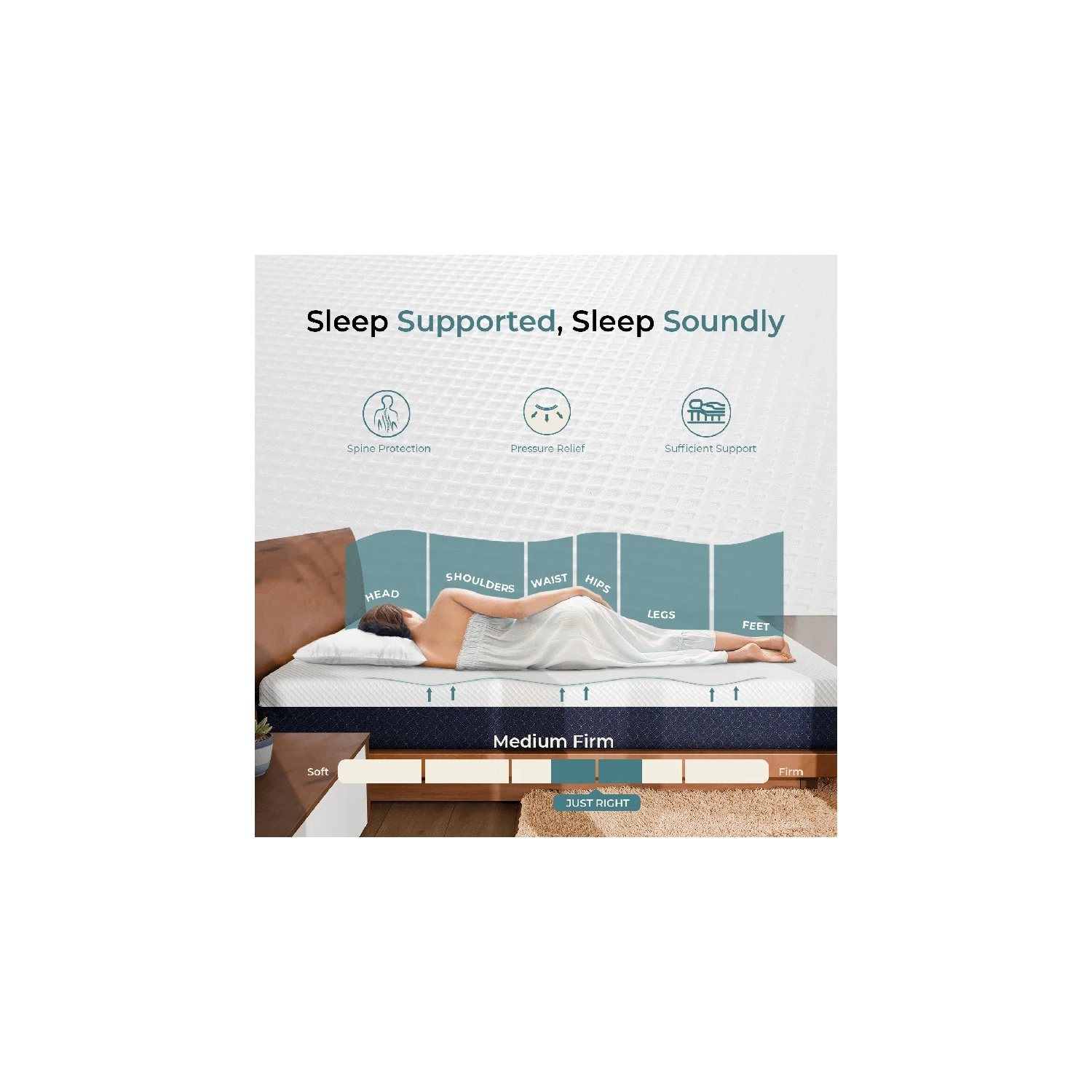 Heim Nest 10" Cooling Memory Foam Mattress, King