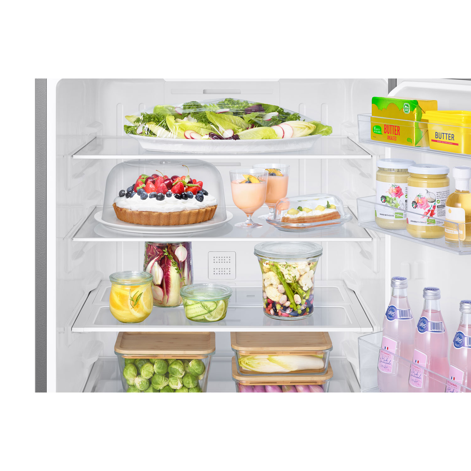 Réfrigérateur à congélateur inférieur 15 pi³ 28 po avec distributeur de glaçons de Samsung - Acier inoxydable