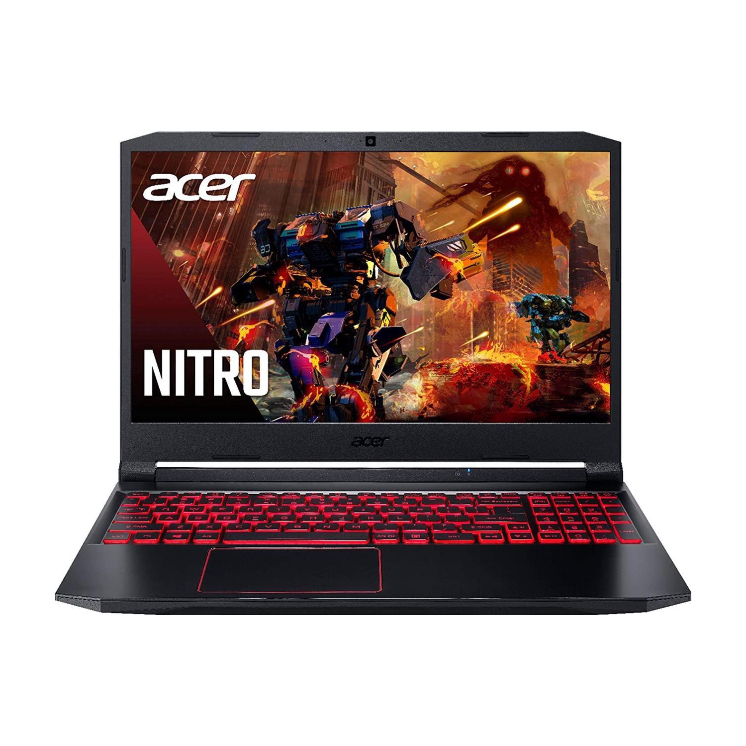 Refurbished (Good) Acer Nitro 5 15.6” FHD Gaming Laptop (Intel i7-10750H, 16GB RAM, 512GB SSD, Windows 10, NVIDIA GeForce RTX 3060) - Obsidian Black (AN515-55-78YX)