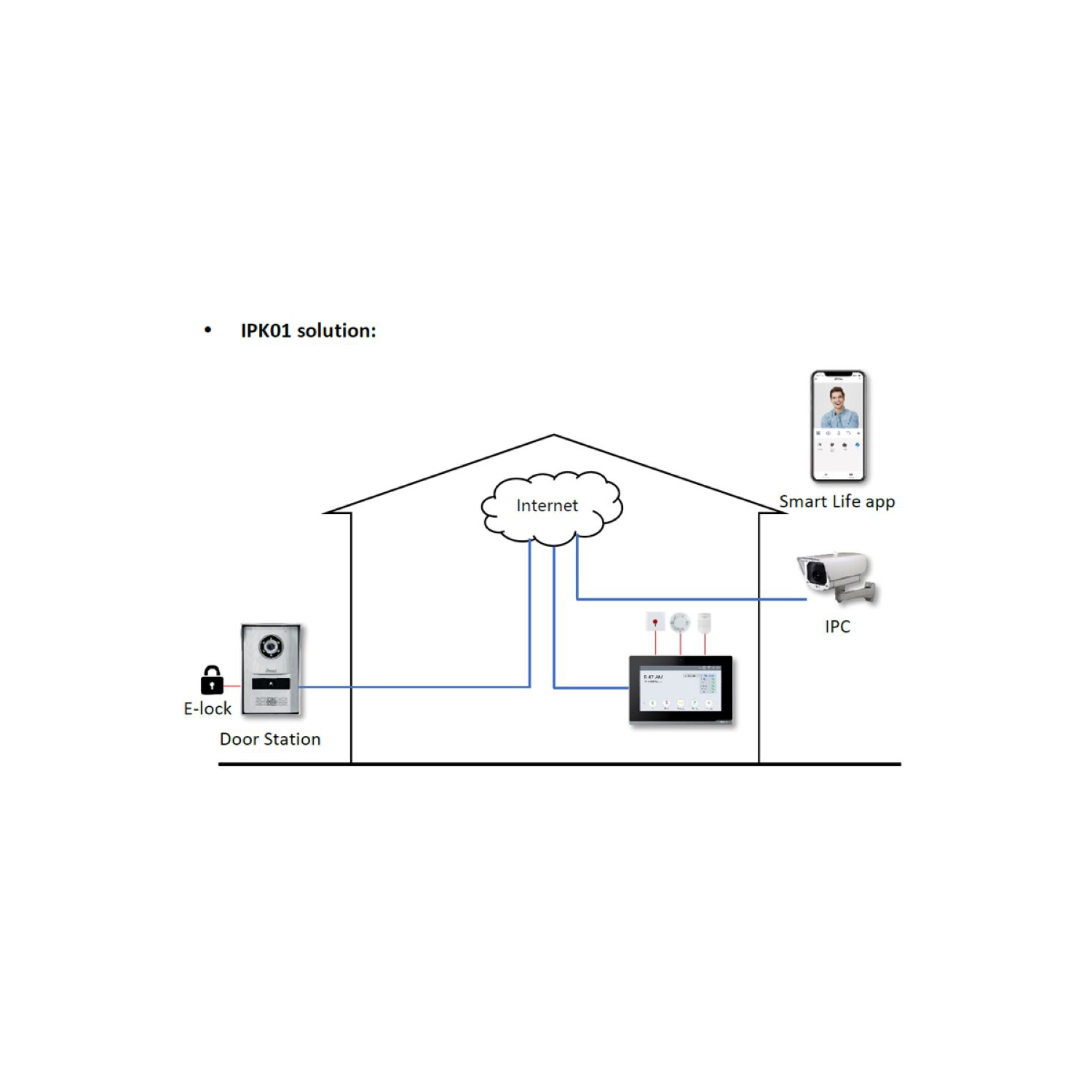 Dnake IPK01 280SD-R2 and E216 IP Video Intercom Kit