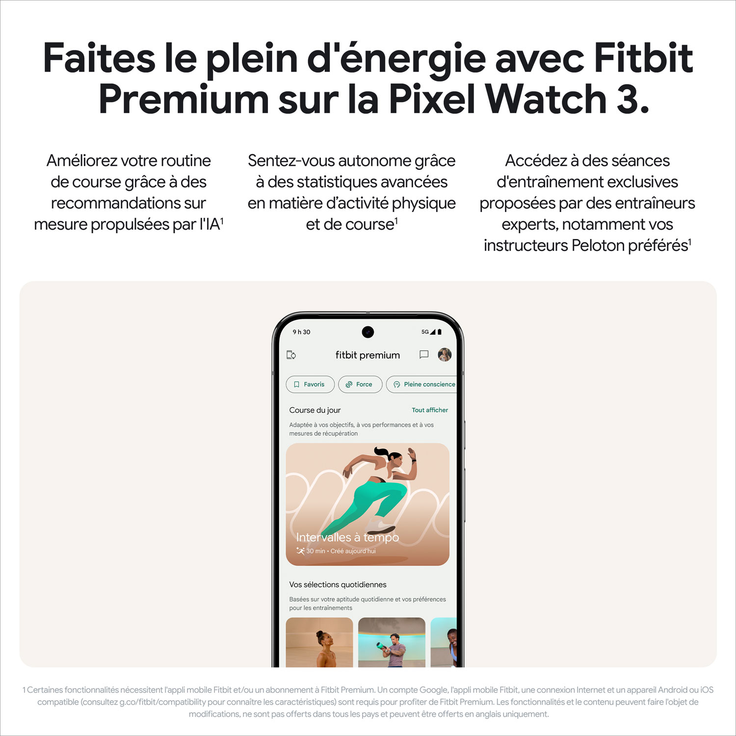 Koodo - Pixel Watch 3 LTE de 45 mm de Google avec boîtier en aluminium noir mat et bracelet sport noir volcanique - Paiement Balance mensuel