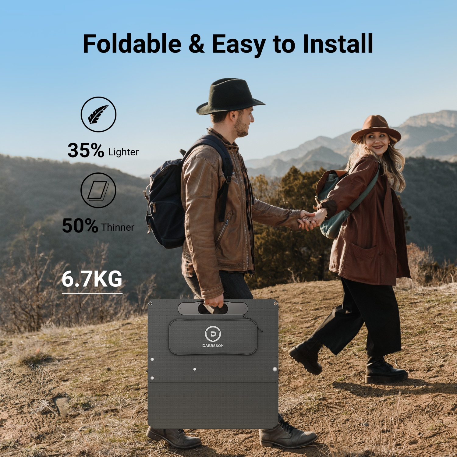 Dabbsson 210W Portable Solar Panel with MC4 connector