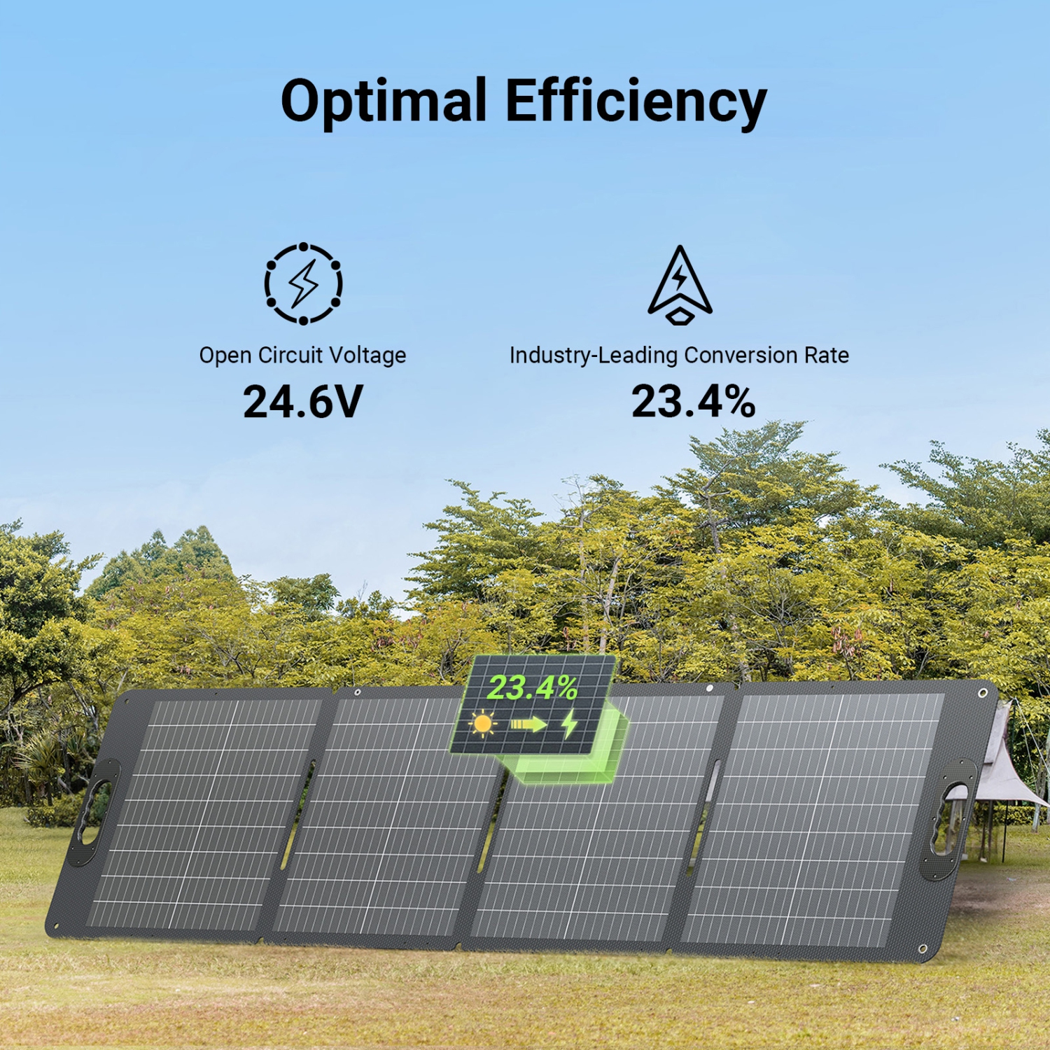 Dabbsson 120W Solar Panel Foldable with Adjustable Kickstand