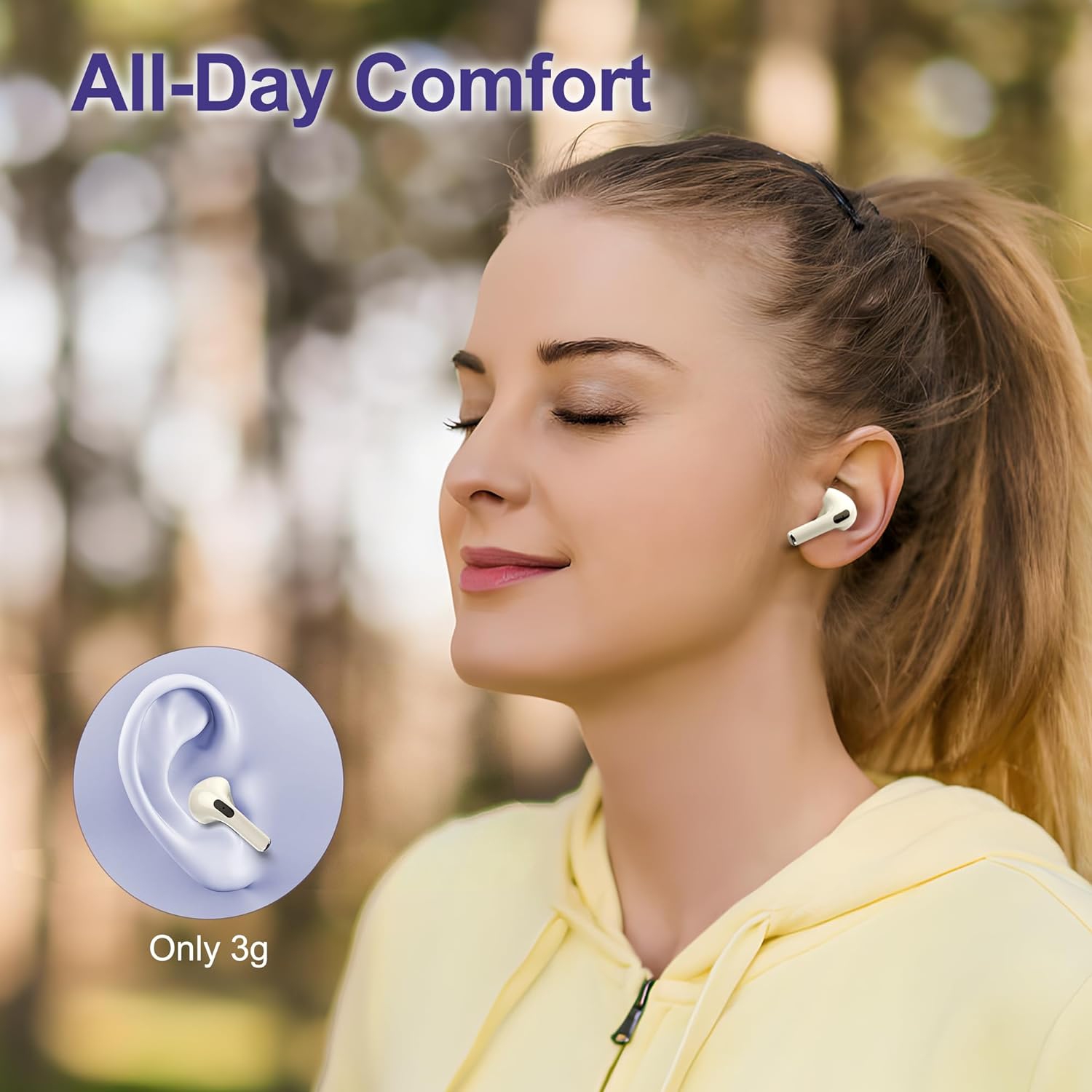 Bluetooth Wireless Earbuds 30Hours Playtime with Charging Case, Waterproof Bluetooth Earbuds with Mic, Small Earbuds Touch Control