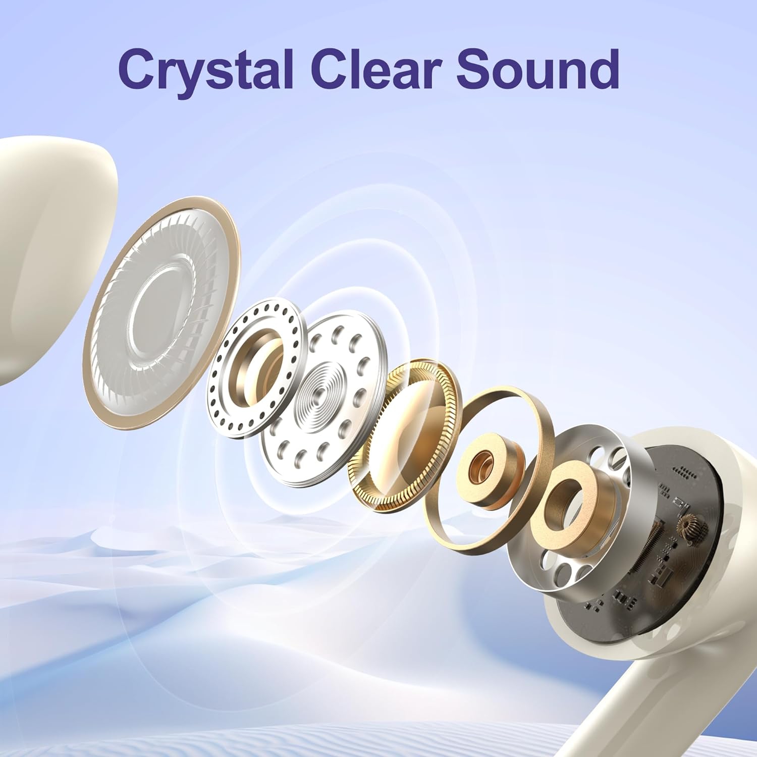 Bluetooth Wireless Earbuds 30Hours Playtime with Charging Case, Waterproof Bluetooth Earbuds with Mic, Small Earbuds Touch Control