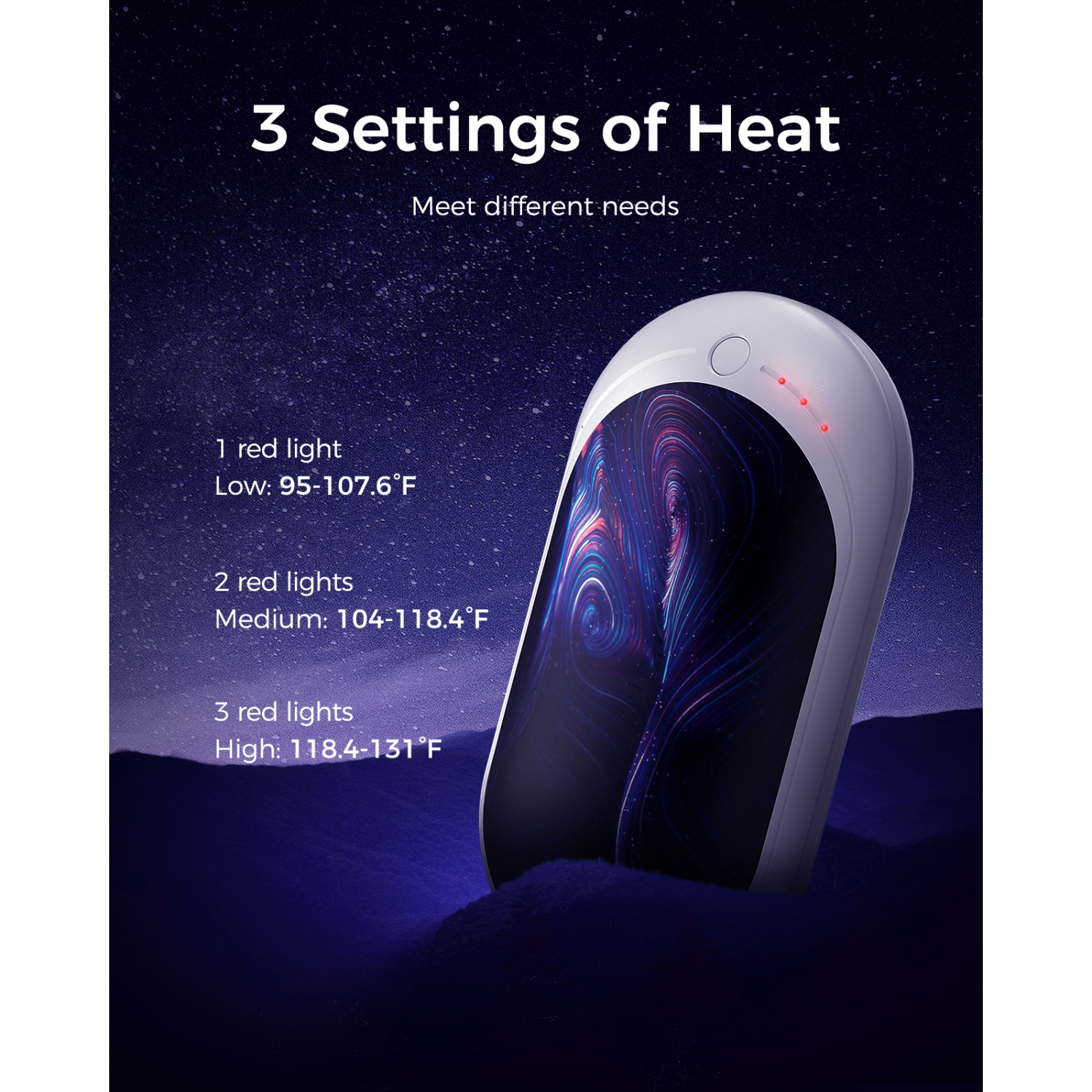 OOCOOPA HotPal Hand Warmer Rechargeable, 1 Pack 5200mAh Electric Portable Pocket Heater, Tech Gifts for Raynauds, Hunting, Camping