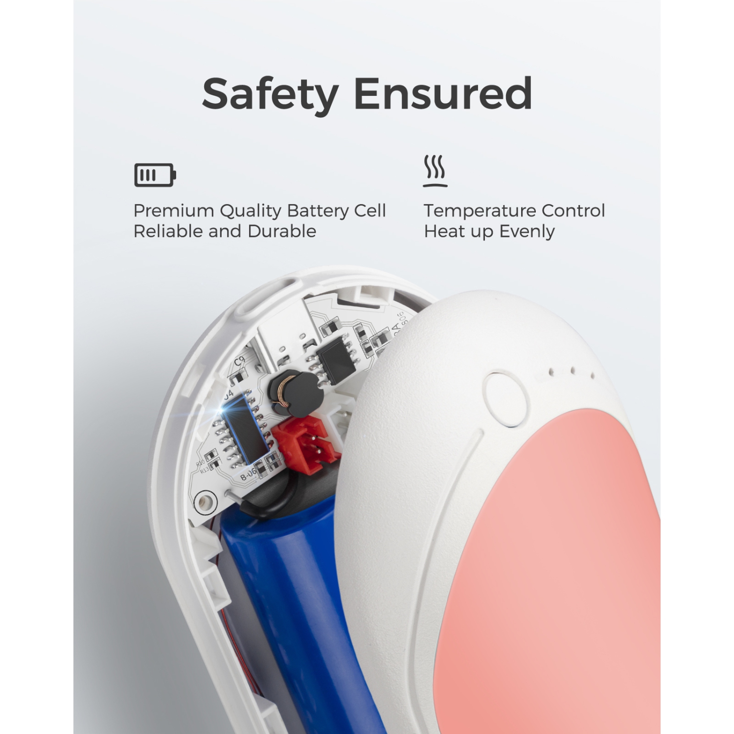 OOCOOPA HotPal Hand Warmer Rechargeable, 1 Pack 5200mAh Electric Portable Pocket Heater, Tech Gifts for Raynauds, Hunting, Camping