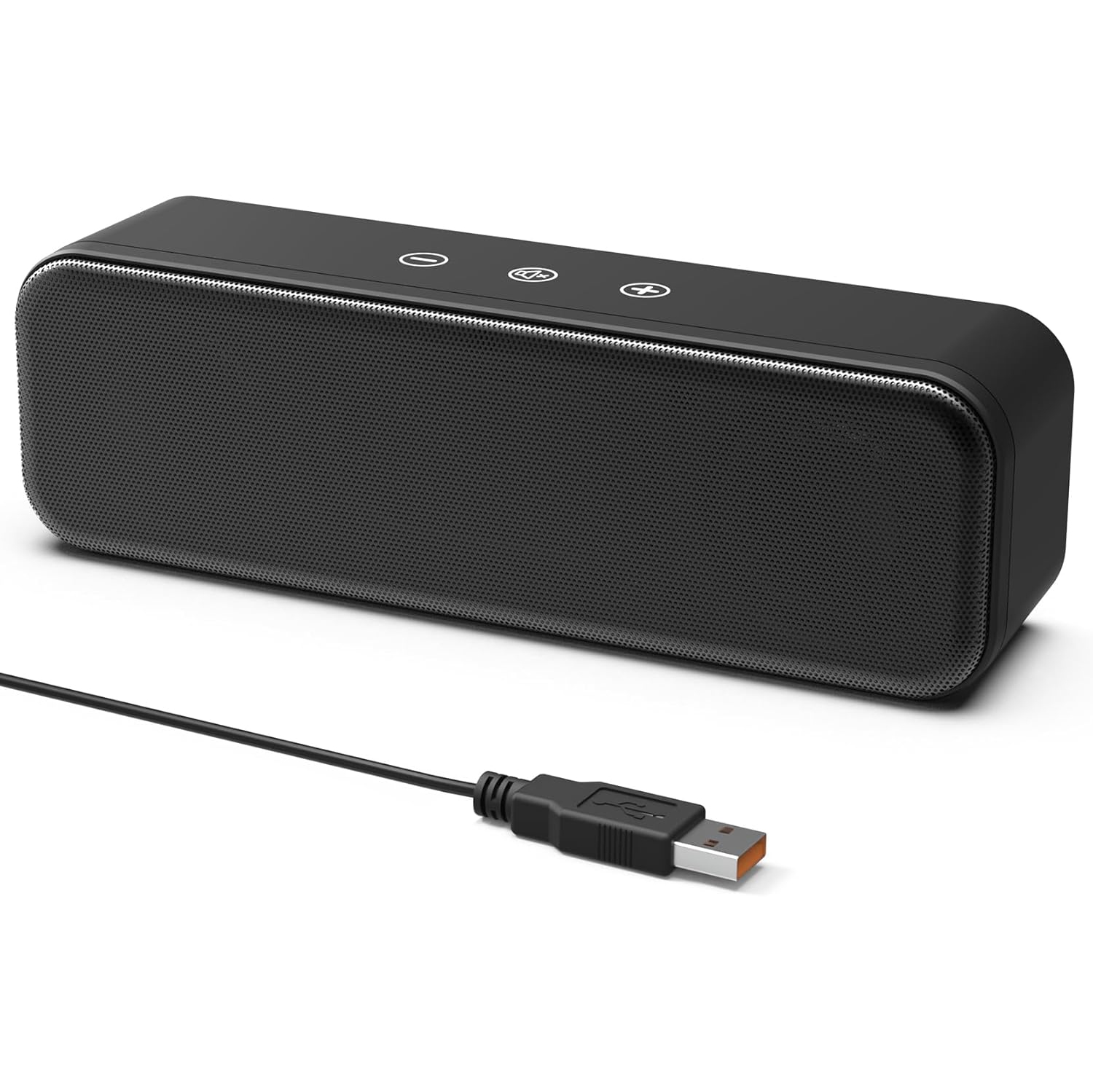 Haut-parleurs d'ordinateur USB pour ordinateur de bureau, portable, petite barre de son avec son cristallin et volume élevé, commandes tactiles pour