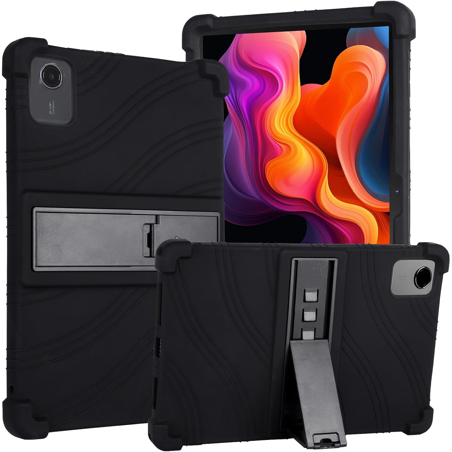 Lenovo Tab M11 Case with Kickstand Adjustable, Soft Silicone Rubber Lightweight Shockproof, Tablet Cover Rechargeable Battery Batteries Replacement Ni-MH AAA for Panasonic 1.2V 5